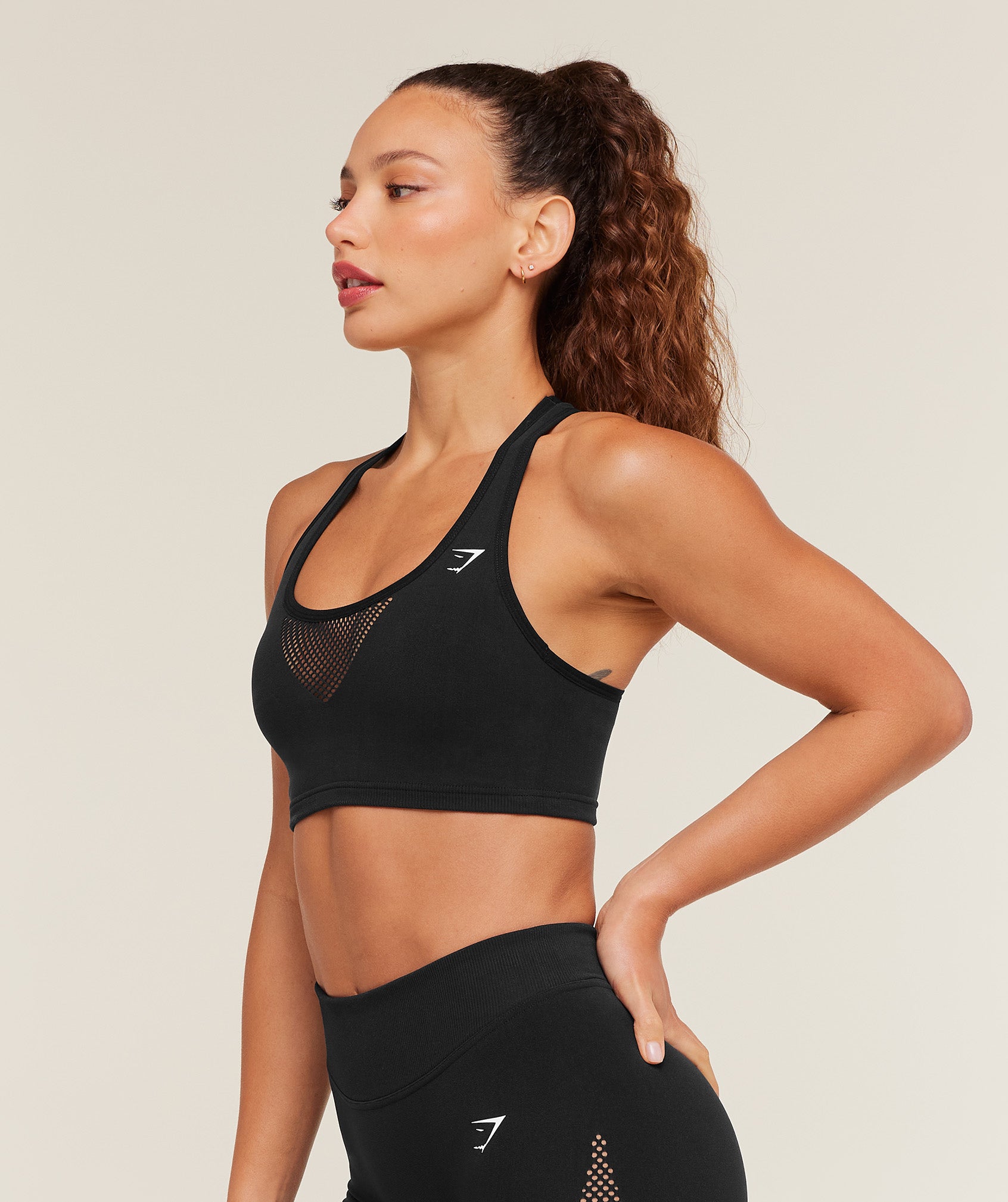 Women's Gymshark Warp Sports Bra Gs Black