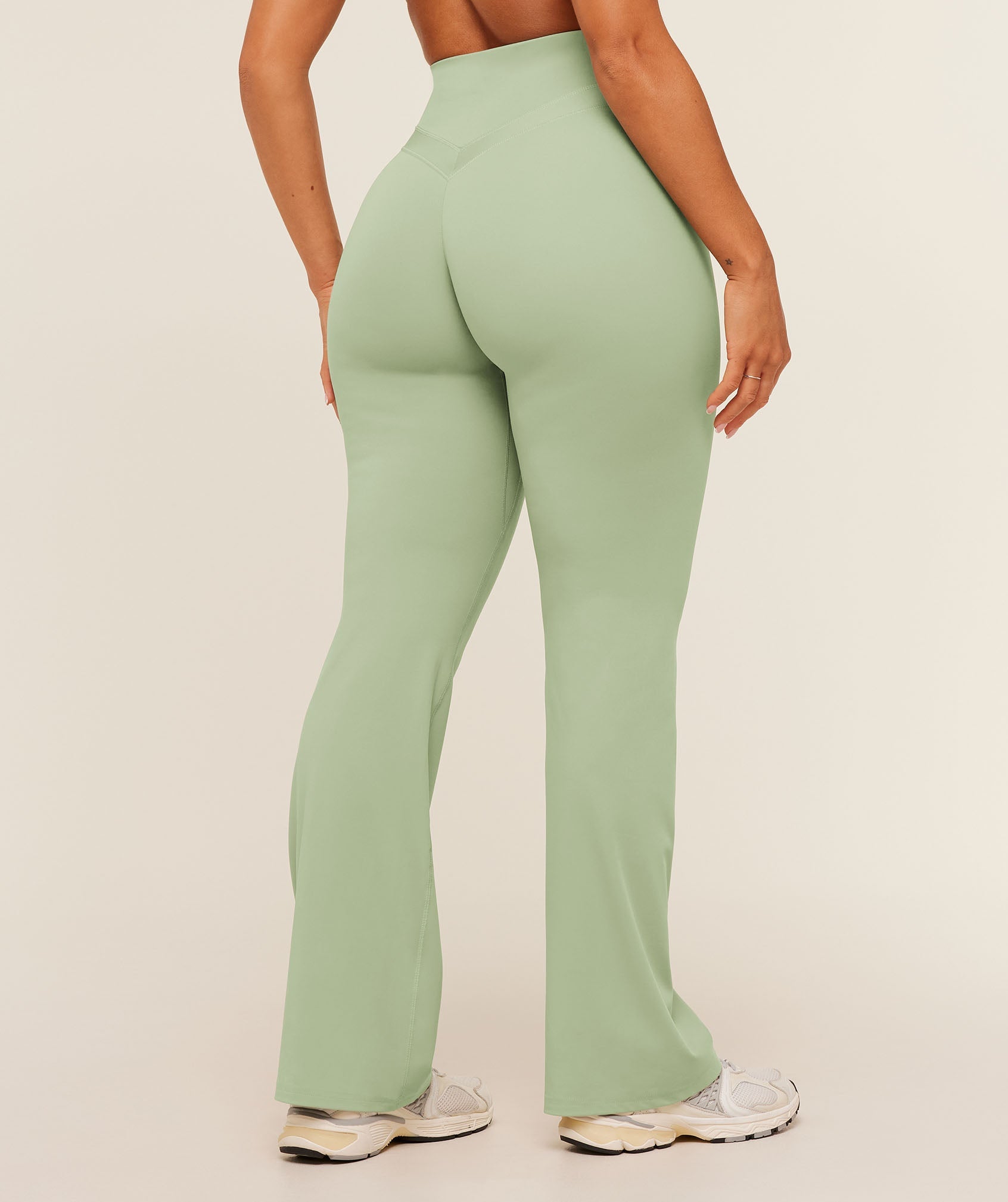 Women's Gymshark Whitney Regular Flared Legging Haze Green