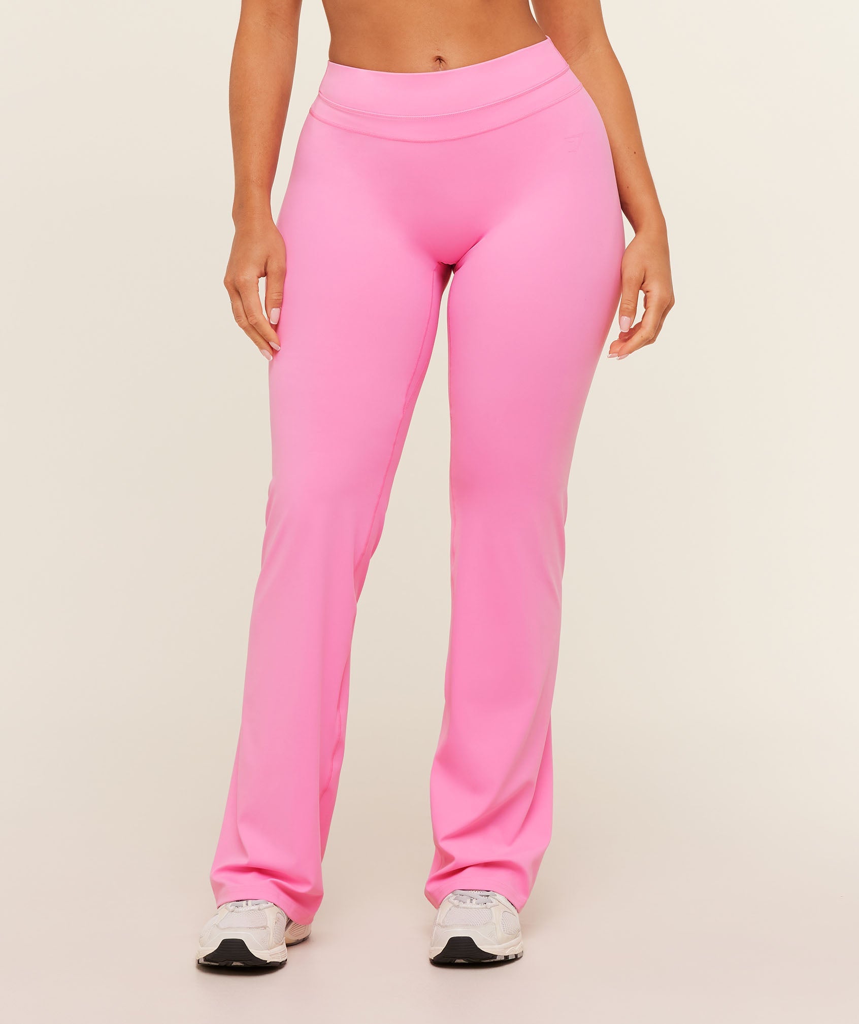 Women's Gymshark Whitney Mid-High Rise Flared Leggings Focus Pink