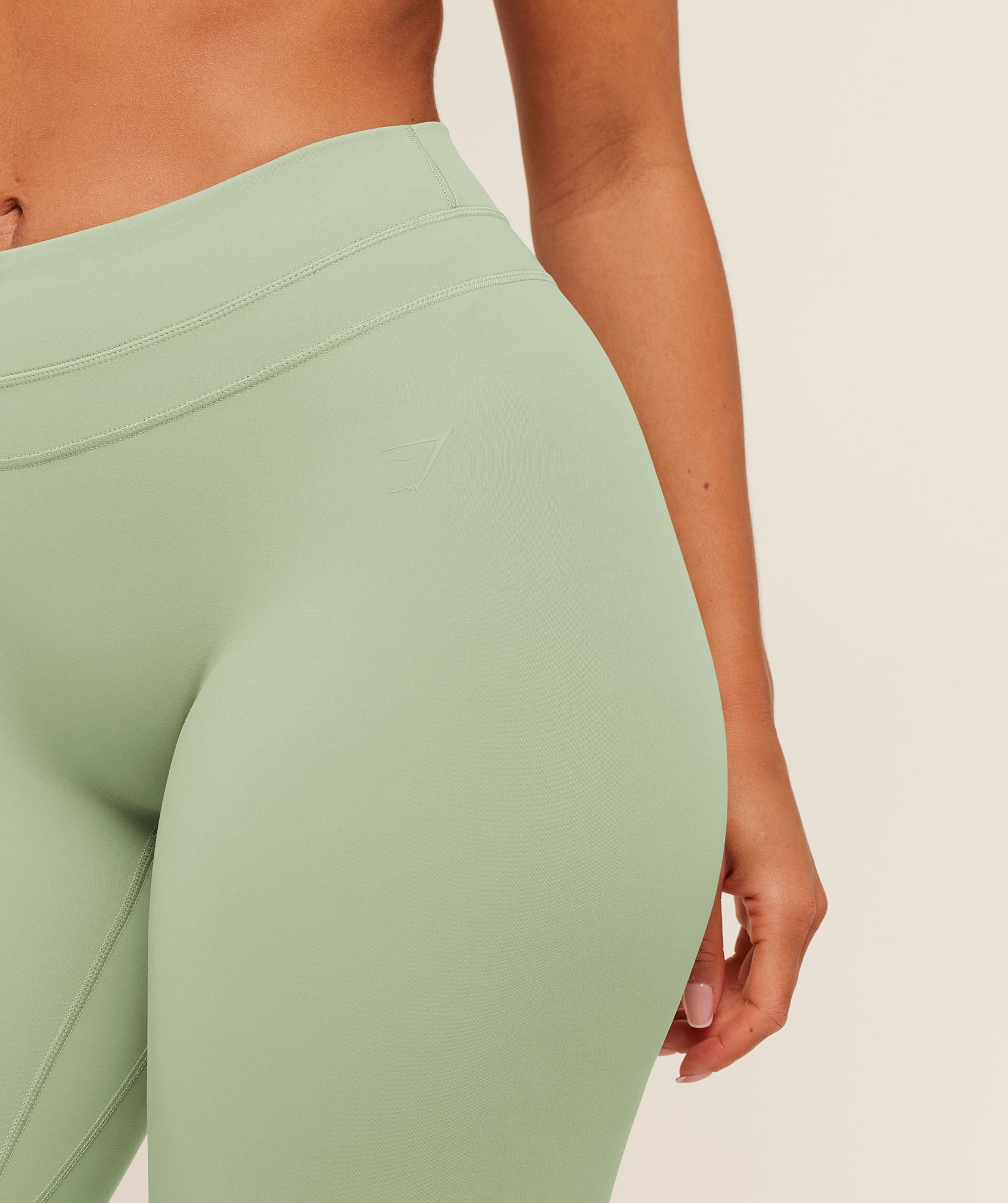 Women's Gymshark Whitney Mid-High Rise Flared Leggings Haze Green