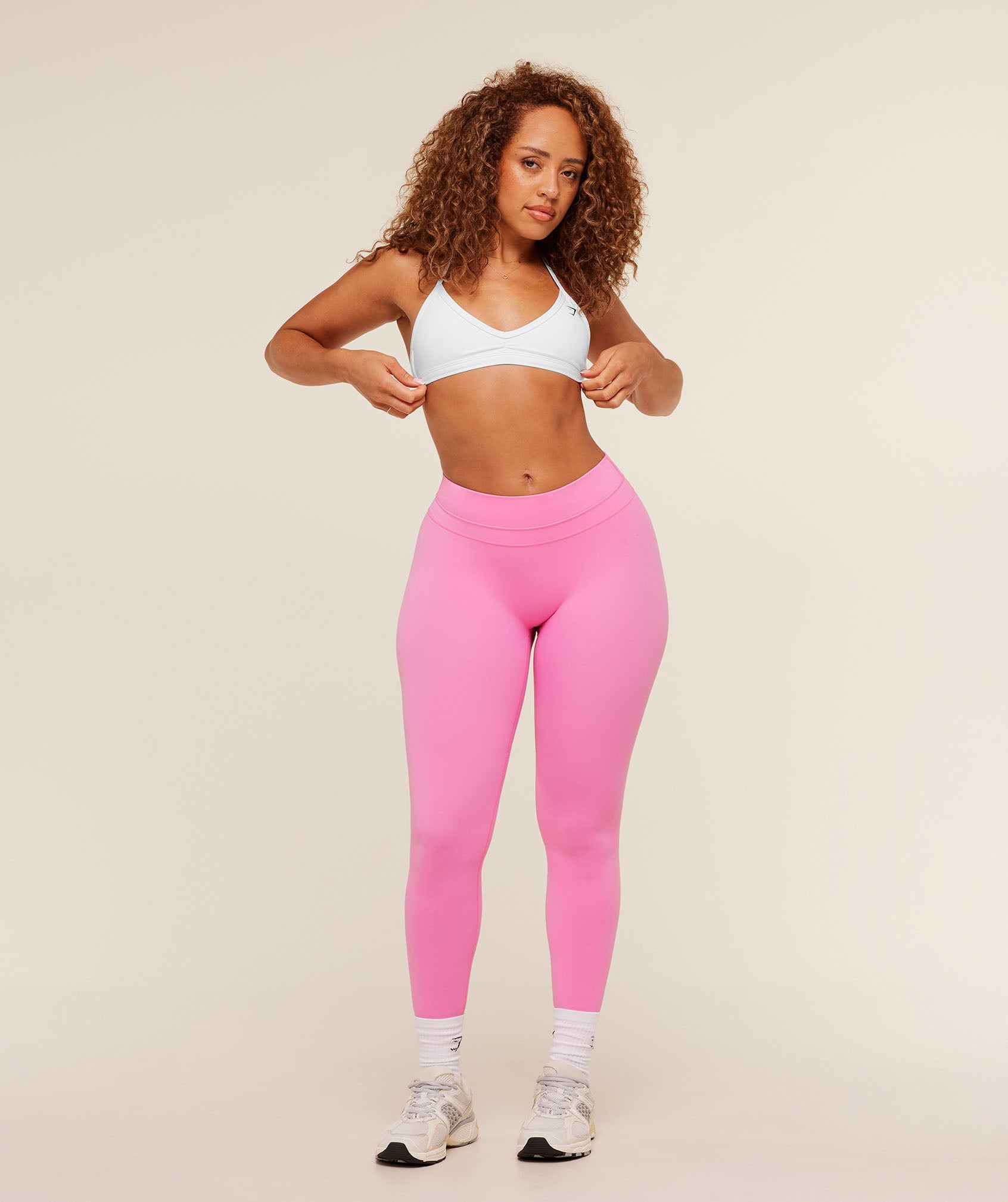 Women's Gymshark Whitney Mid-High Rise Leggings Focus Pink