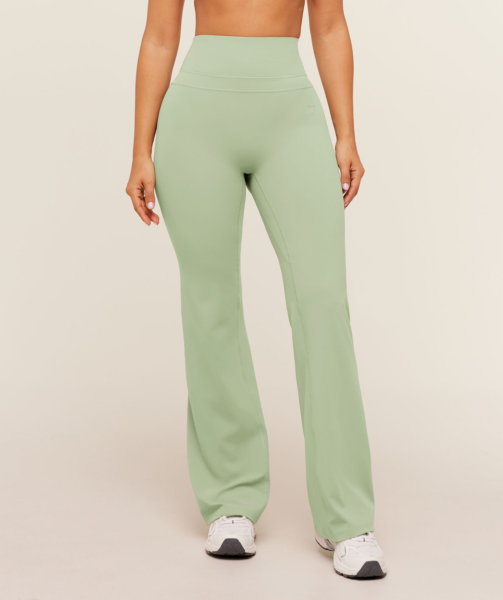 Women's Gymshark Whitney Short Flared Legging Haze Green