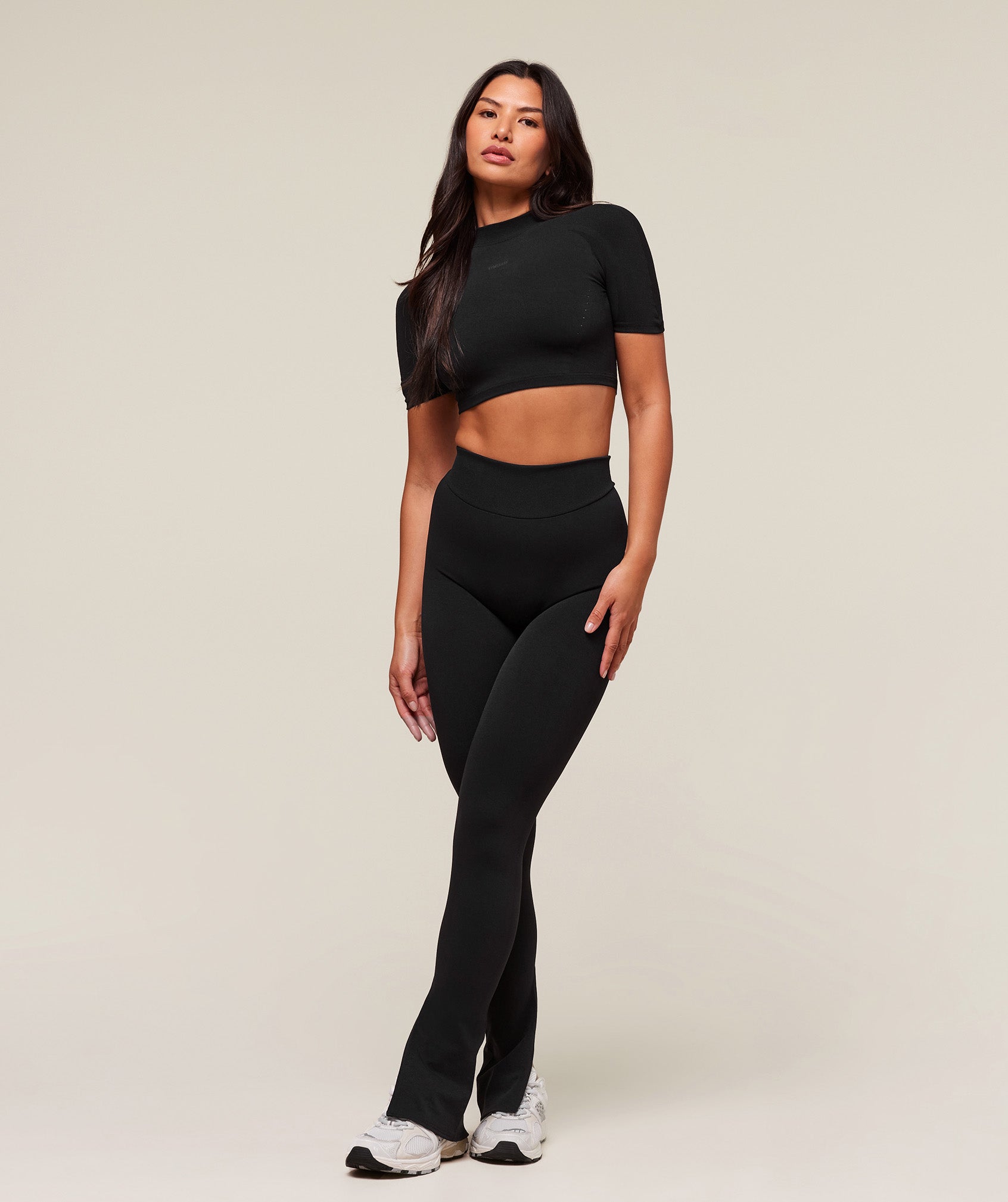 Women's Gymshark Everywear Warp Knit Flare Leggings Black