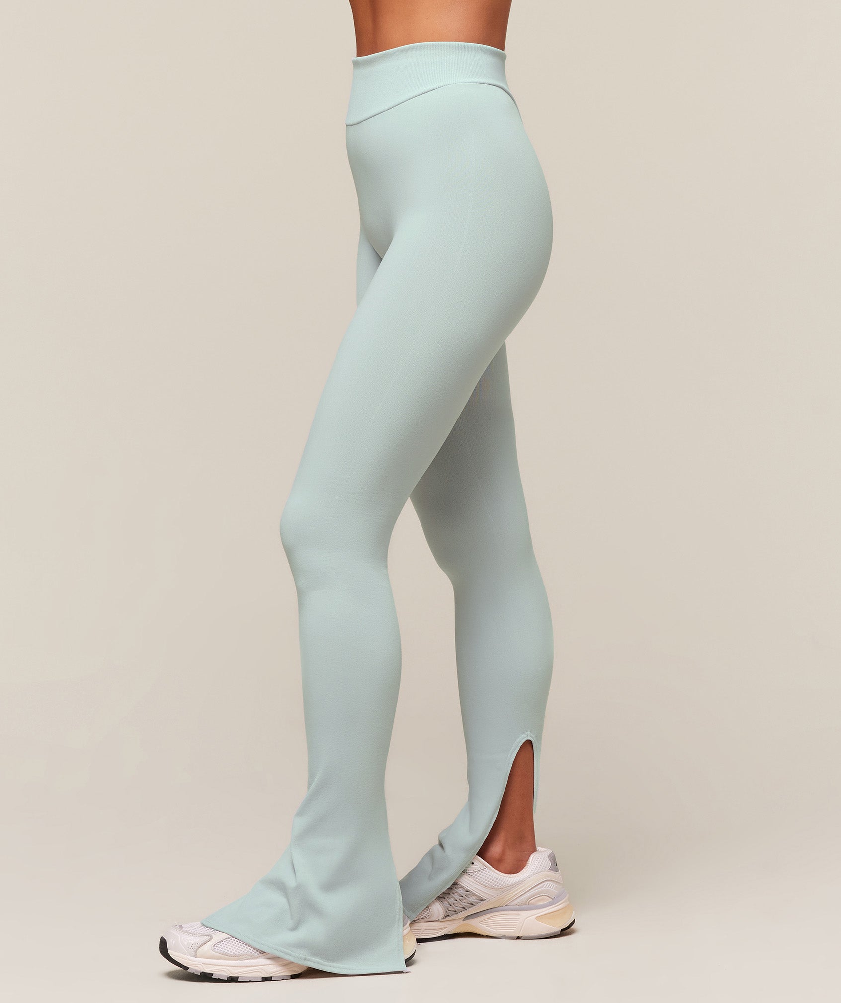 Women's Gymshark Everywear Warp Knit Flare Leggings Frost Blue