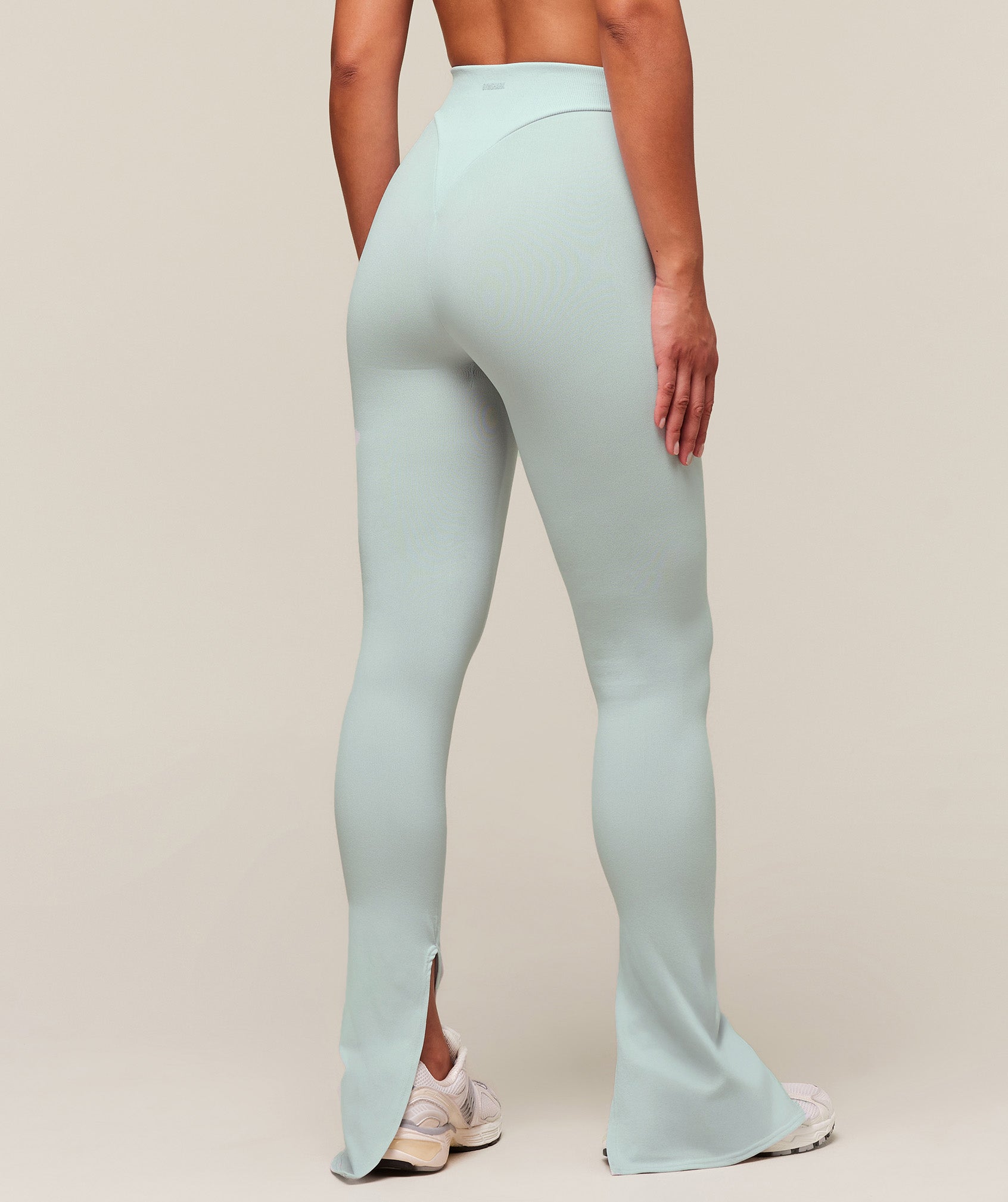 Women's Gymshark Everywear Warp Knit Flare Leggings Frost Blue