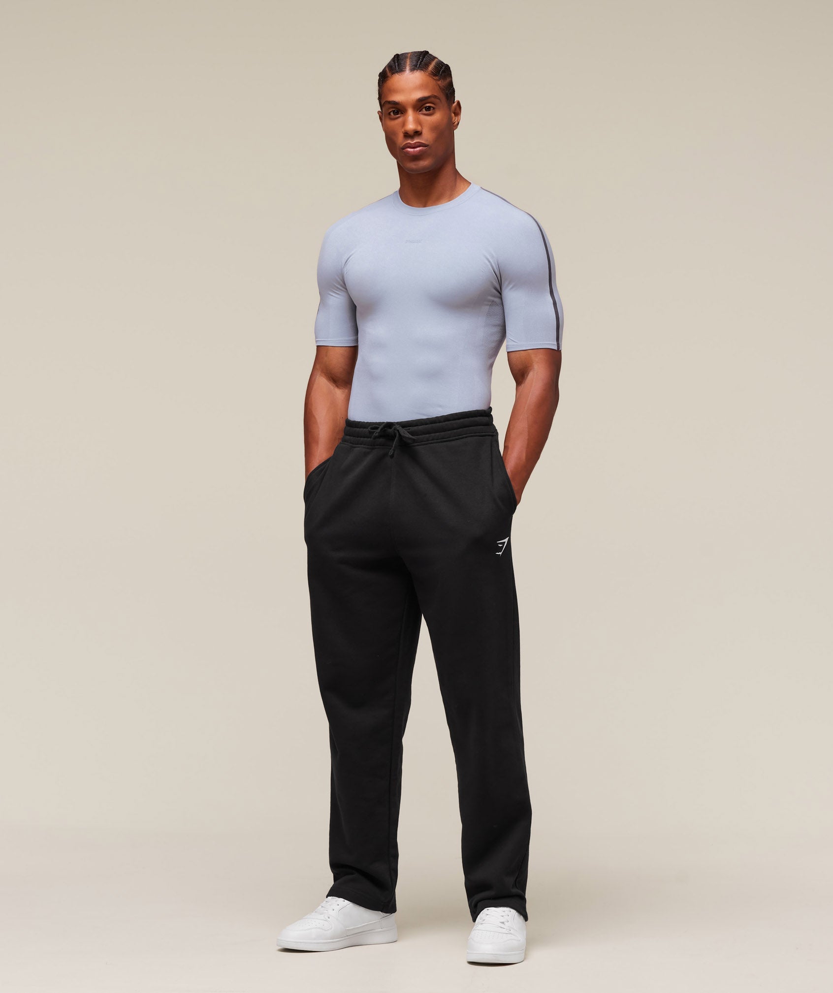 Gymshark Everywear Warp Knit T-Shirt Pale Blue