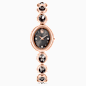 Swarovski Imber Oval Watch Swiss Made Metal Bracelet Black Rose Gold-Tone Finish SW5754814