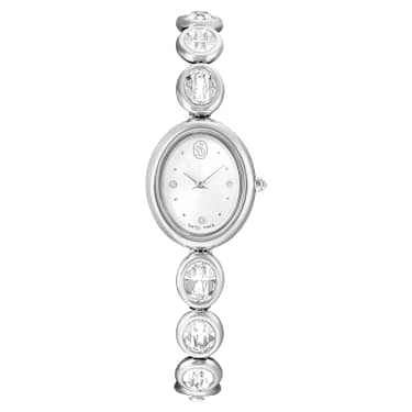 Swarovski Imber Oval Watch Swiss Made Metal Bracelet Silver Tone Stainless Steel SW5740826