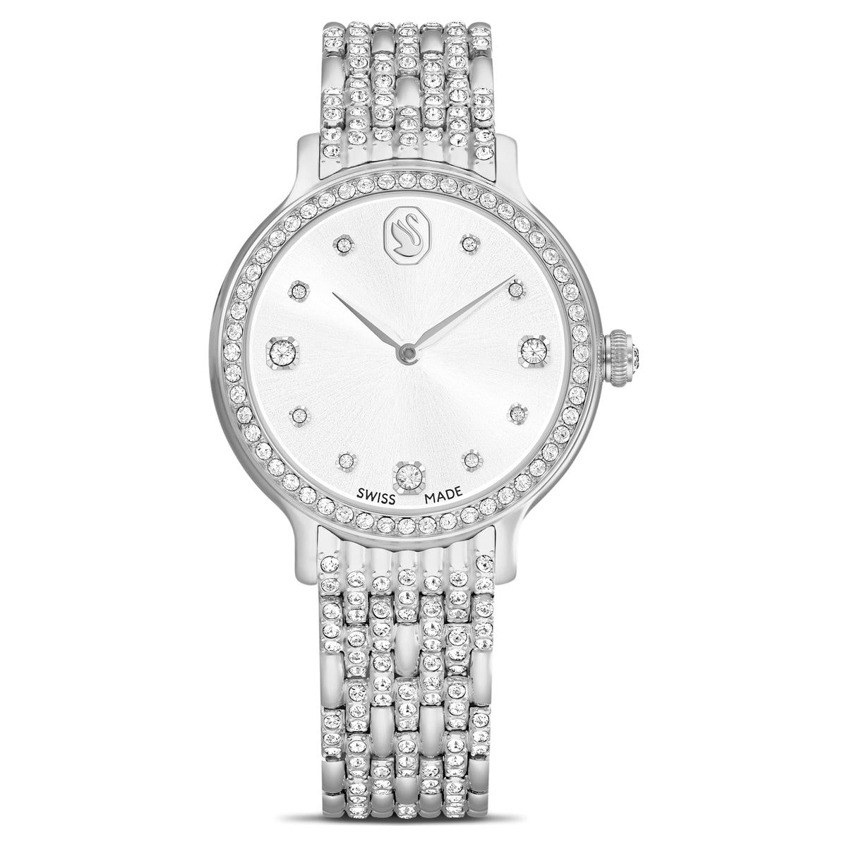 Swarovski Imber Watch Swiss Made Metal Bracelet Silver Tone Stainless Steel SW5693634