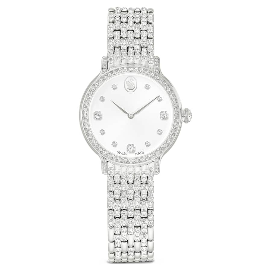 Swarovski Imber Watch Swiss Made Metal Bracelet Silver Tone Stainless Steel SW5741229