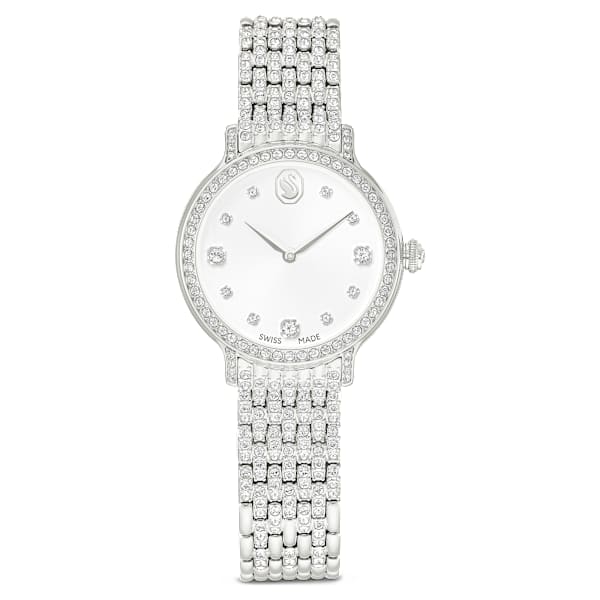 Swarovski Imber Watch Swiss Made Metal Bracelet Silver Tone Stainless Steel SW5741229