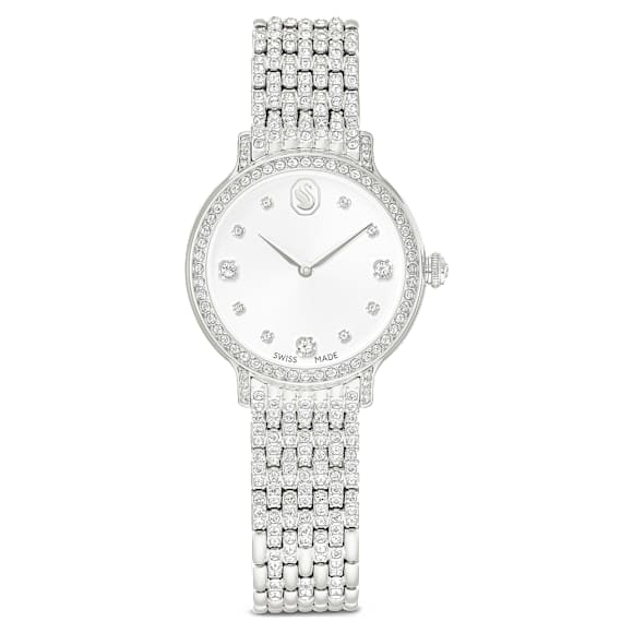 Swarovski Imber Watch Swiss Made Metal Bracelet Silver Tone Stainless Steel SW5741229