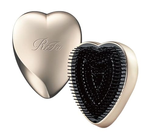 Refa Heart Brush Champagne Gold