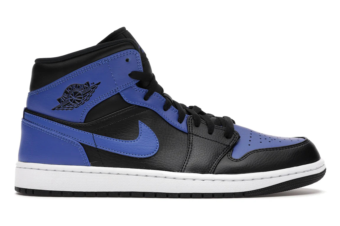 Jordan 1 Mid Hyper Royal Tumbled Leather