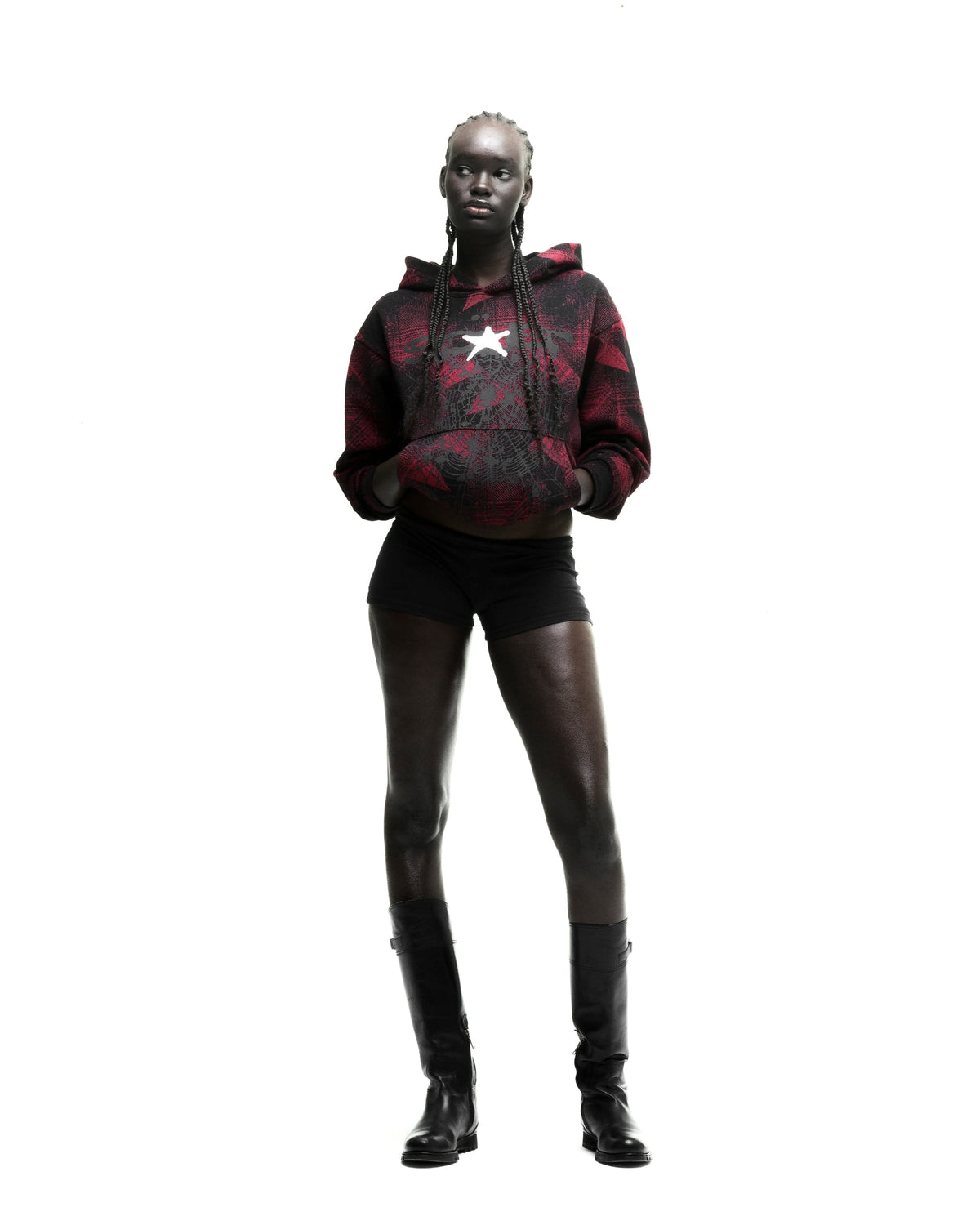 Sp5der Plaid Splatt Hoodie