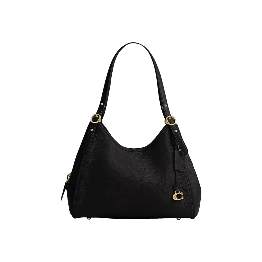 Coach Bella Leather Medium Shoulder Bag Black