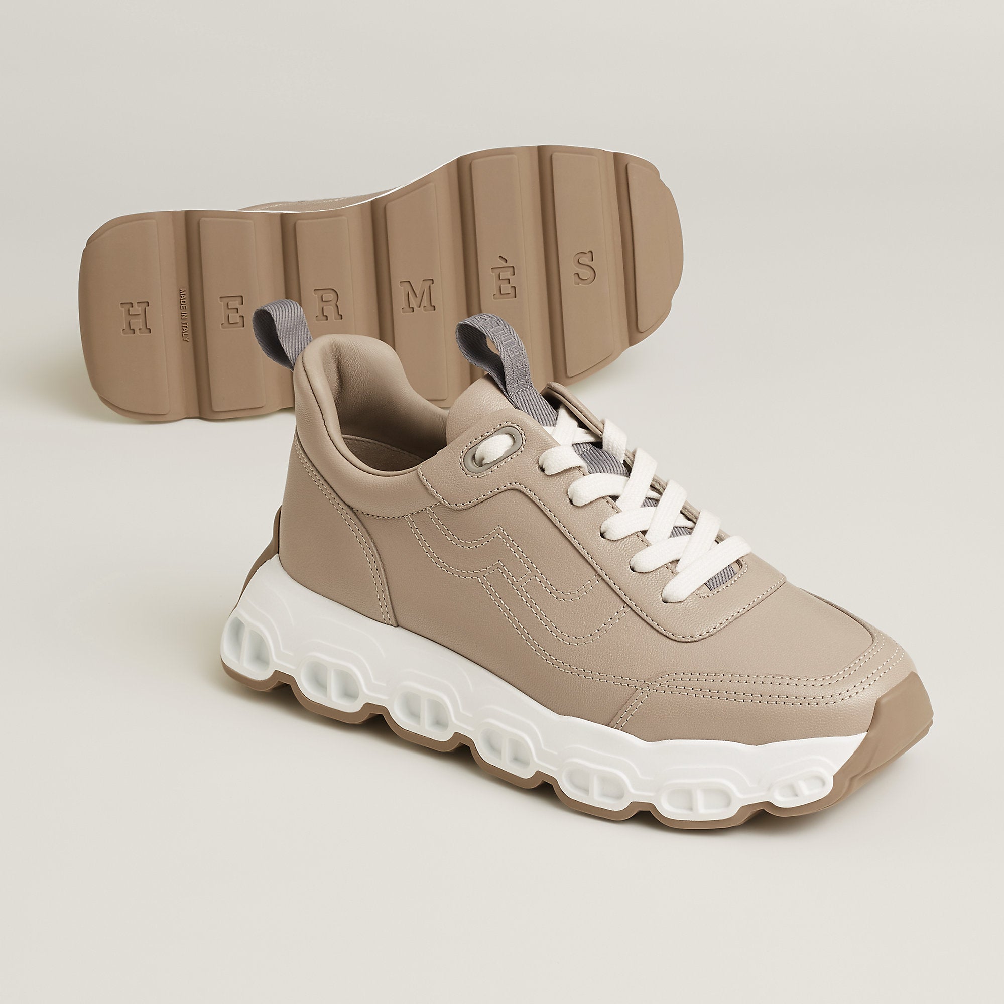 Hermes Impulse Sneaker Beige Galet