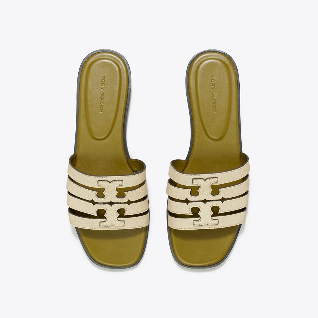 Tory Burch Ines Slide STONE GRAY / KHAKI OLIVE