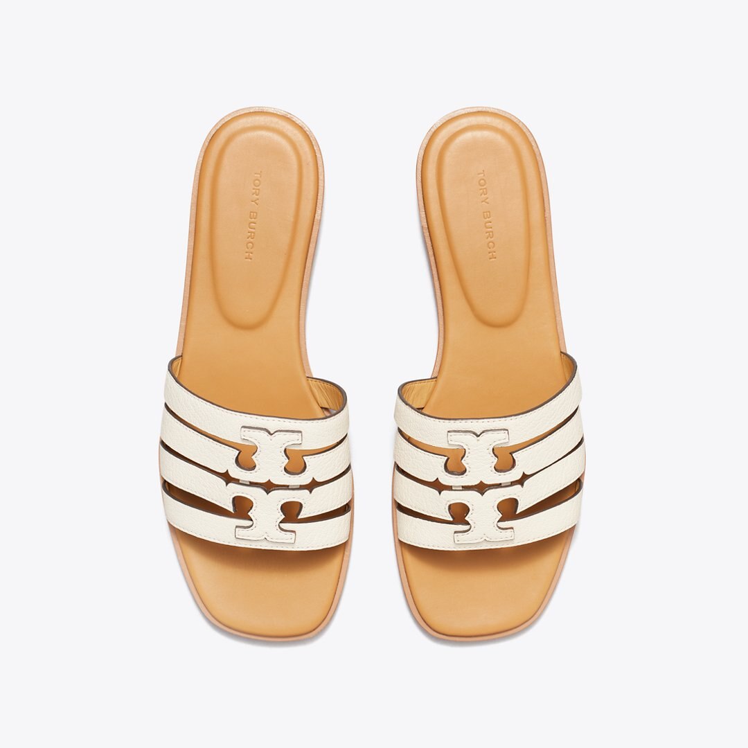 Tory Burch Ines Slide LIGHT CREAM / GINGER SHORTBREAD