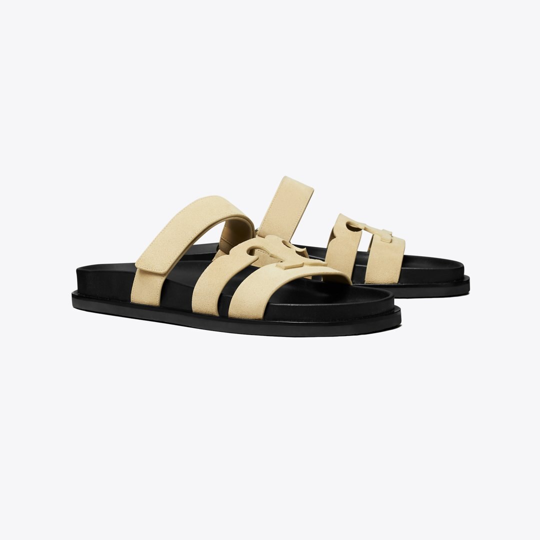 Tory Burch Ines Sport Slide PRALINE / PERFECT BLACK