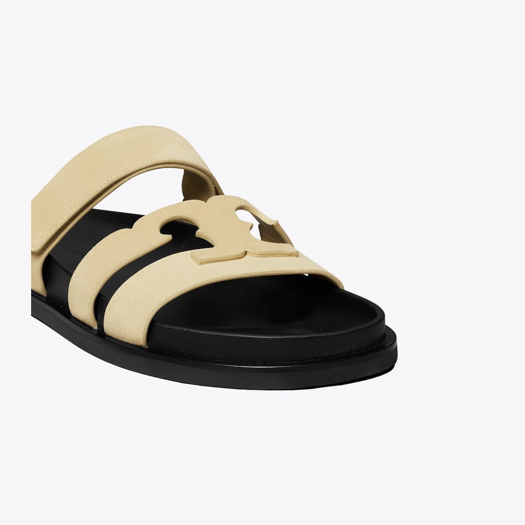 Tory Burch Ines Sport Slide PRALINE / PERFECT BLACK