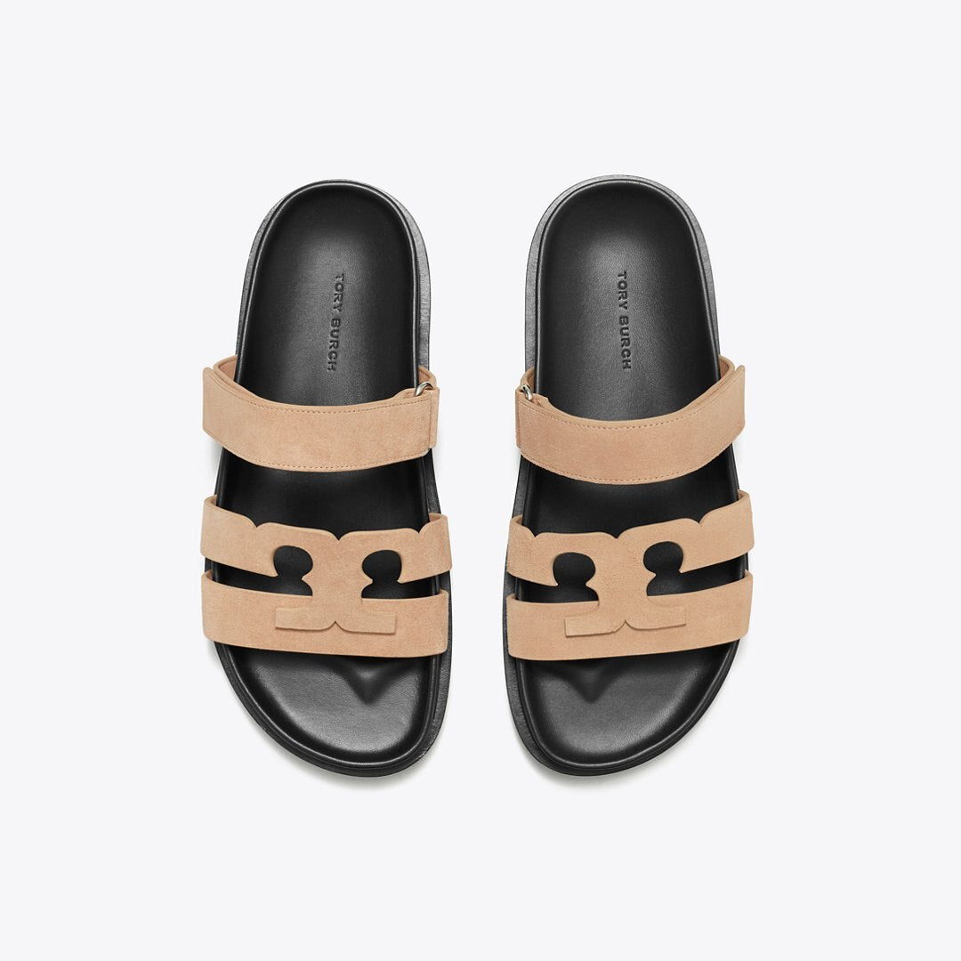 Tory Burch Ines Sport Slide MALVA / PERFECT BLACK