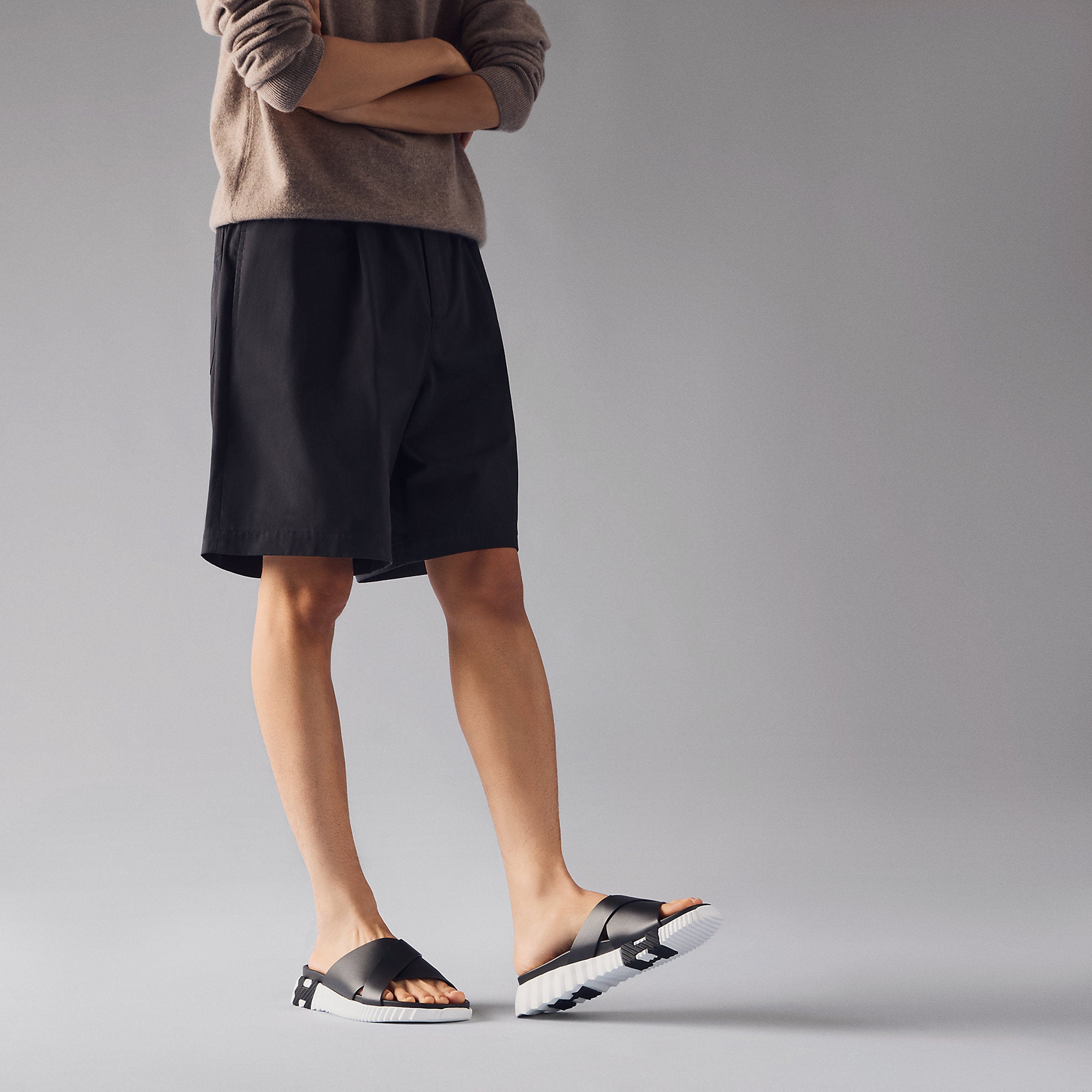 Hermes Infra Sandal Noir