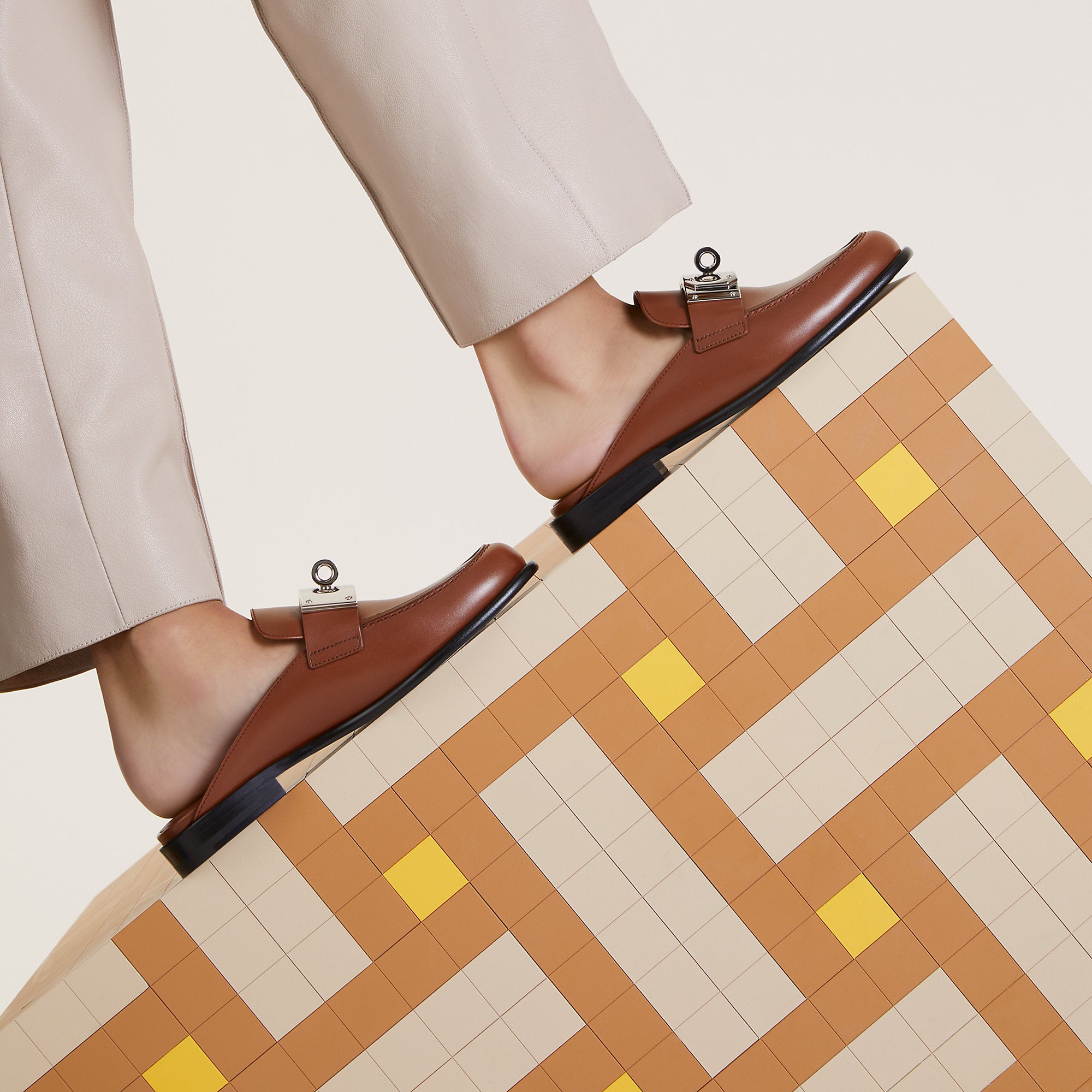 Hermes Iota Mule Gold
