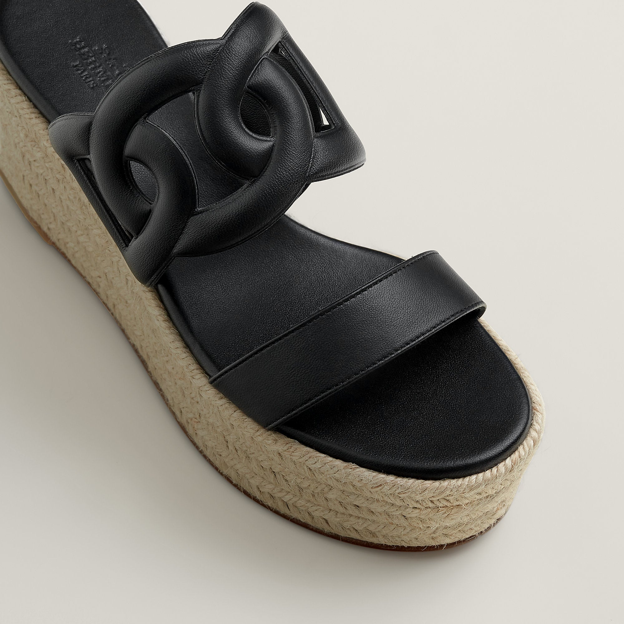 Hermes Ithea 30 Espadrille Noir