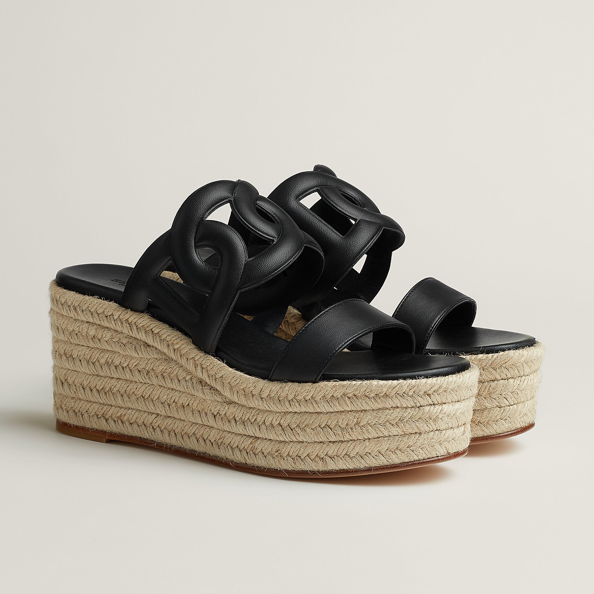 Hermes Ithea 30 Espadrille Noir
