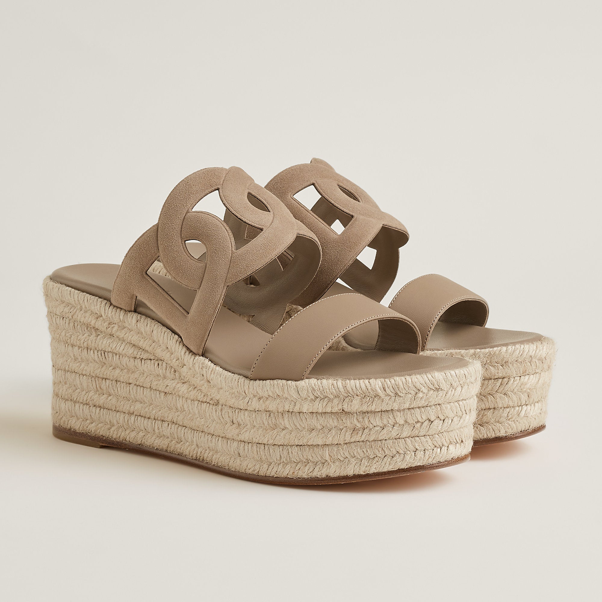 Hermes Ithea 30 Espadrille Beige Sable