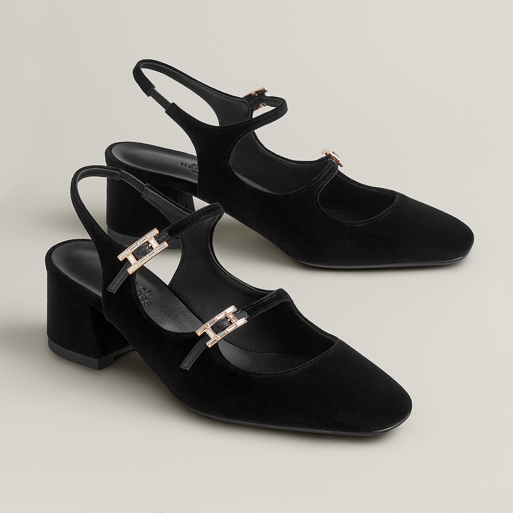 Hermes Jackie 50 Pump Noir