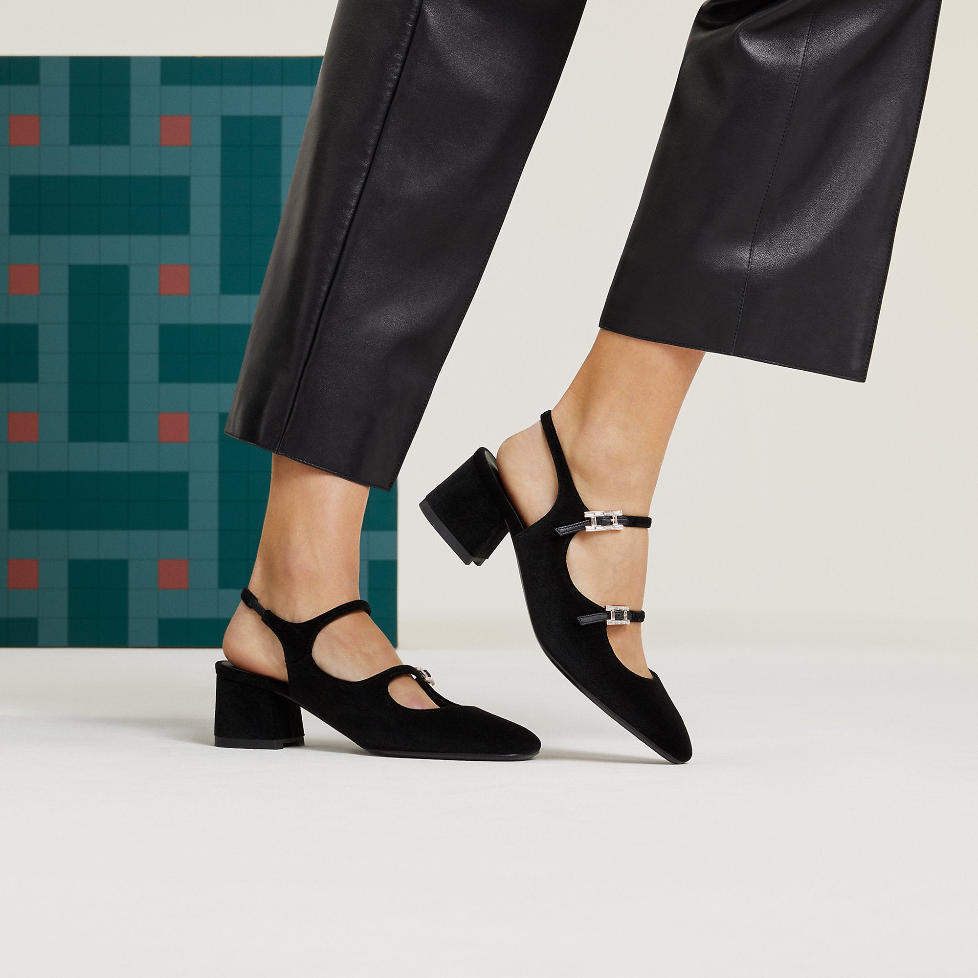 Hermes Jackie 50 Pump Noir