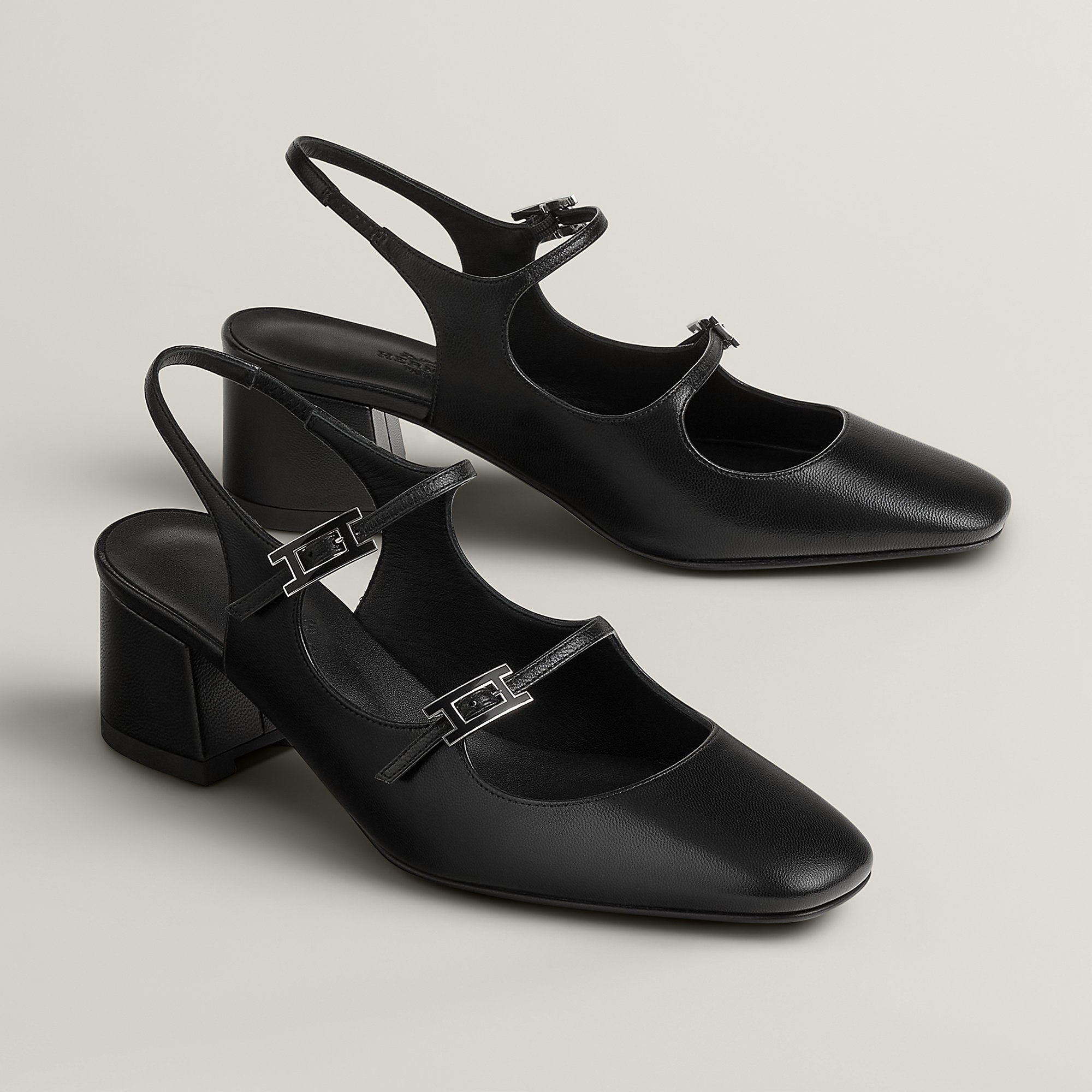 Hermes Jackie 50 Pump Noir