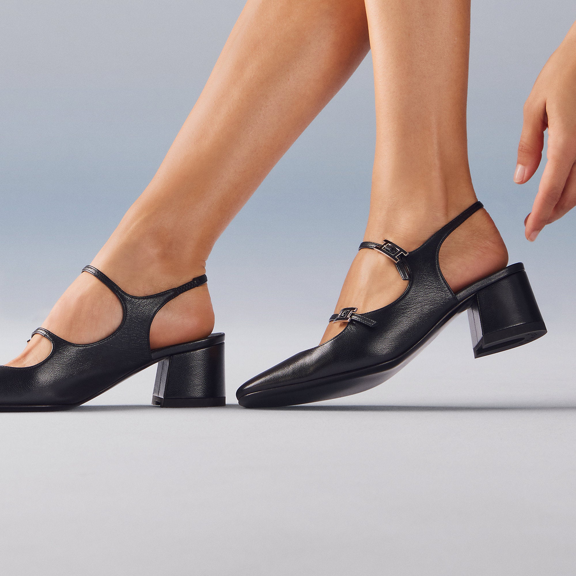 Hermes Jackie 50 Pump Noir