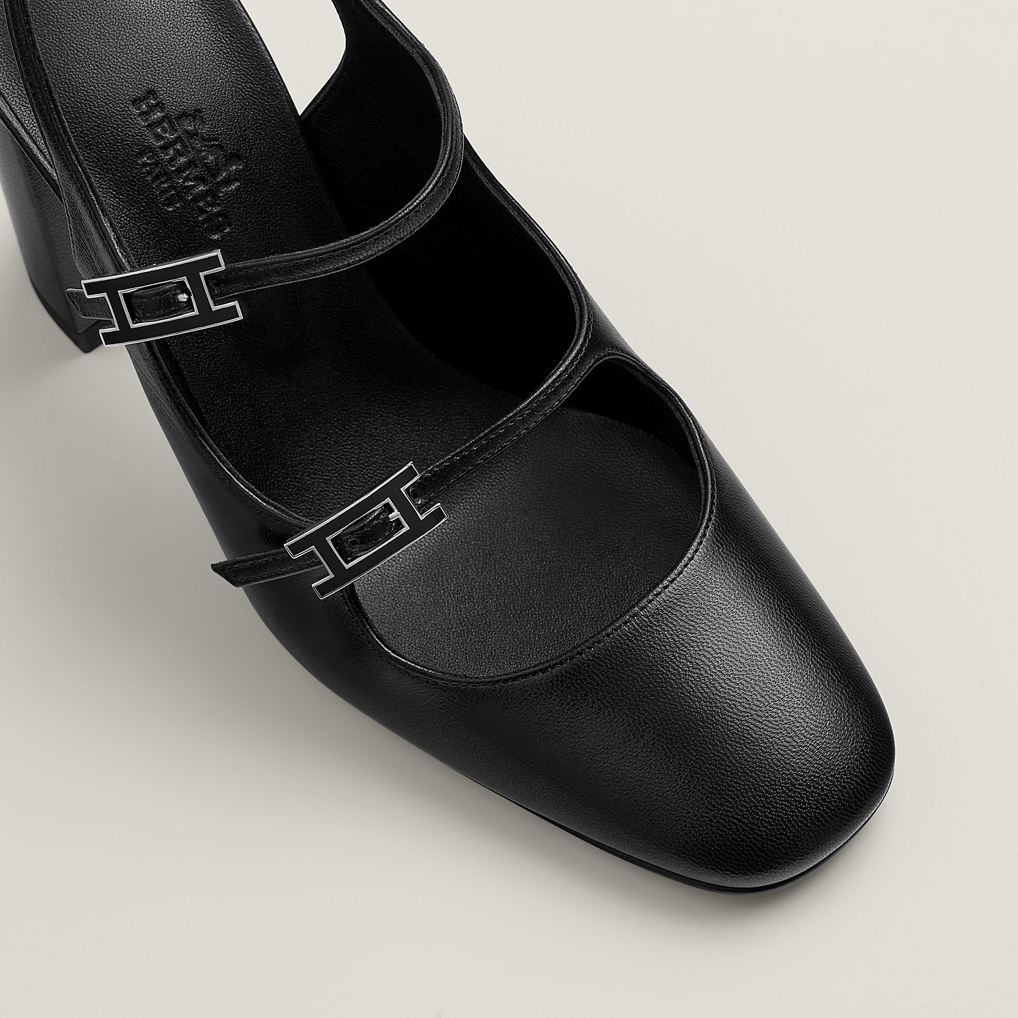 Hermes Jackie 90 Pump Noir