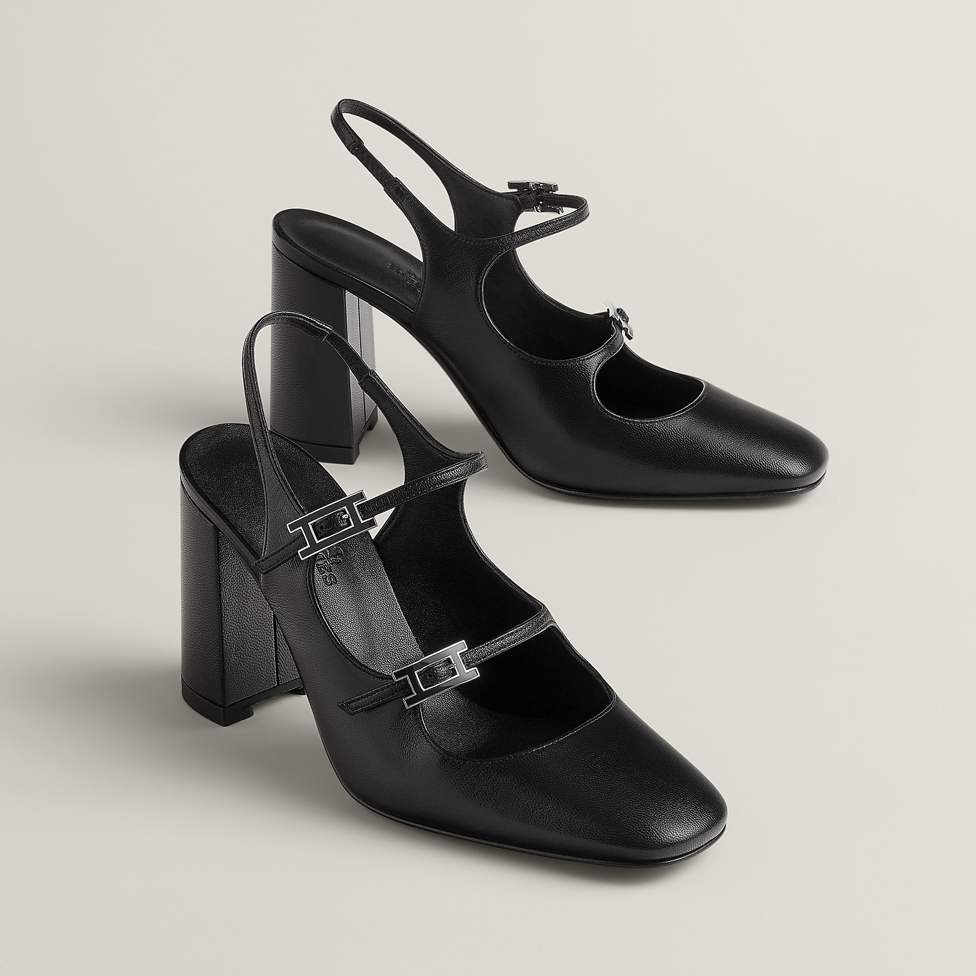 Hermes Jackie 90 Pump Noir