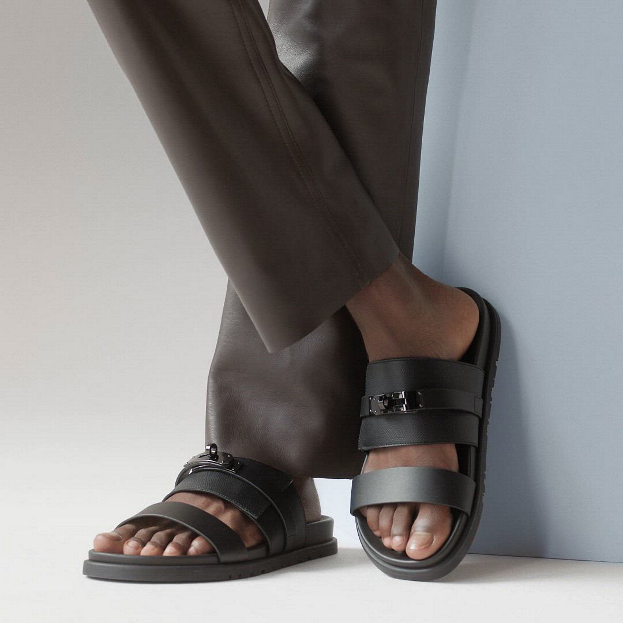 Hermes Jackson Sandal Noir