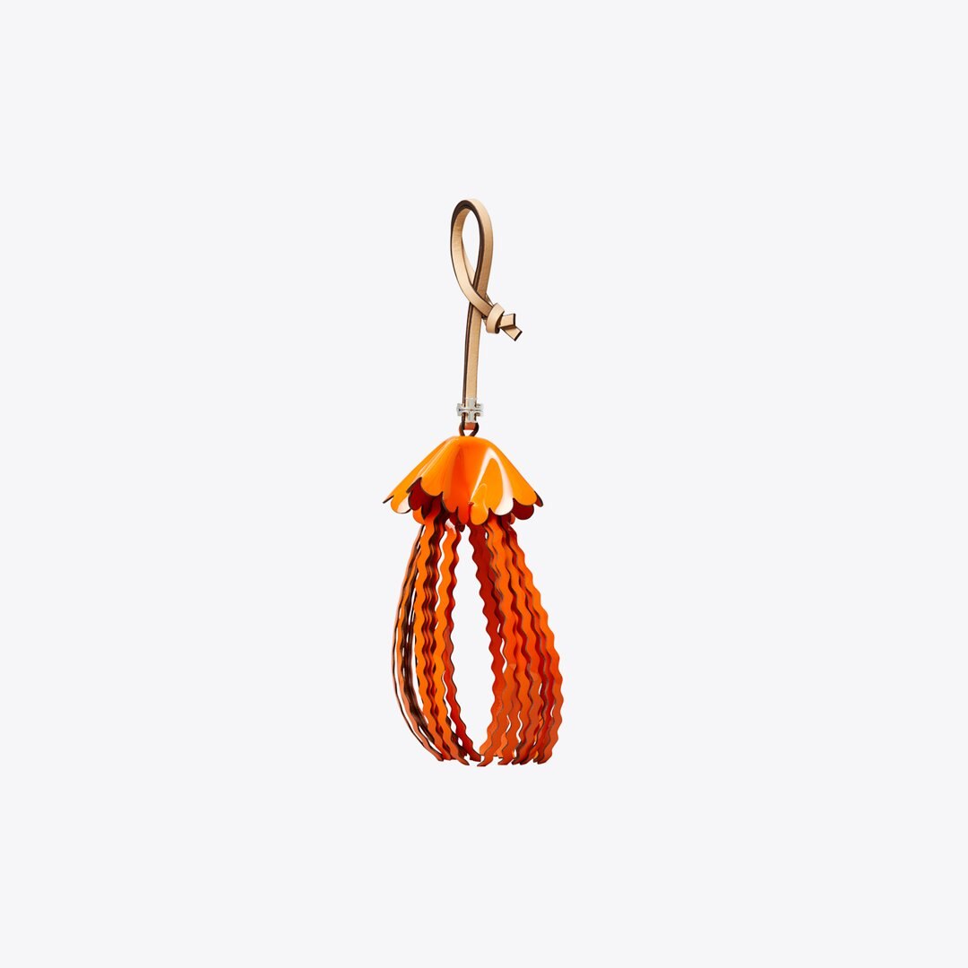 Tory Burch Jellyfish Bag Charm Mandarin