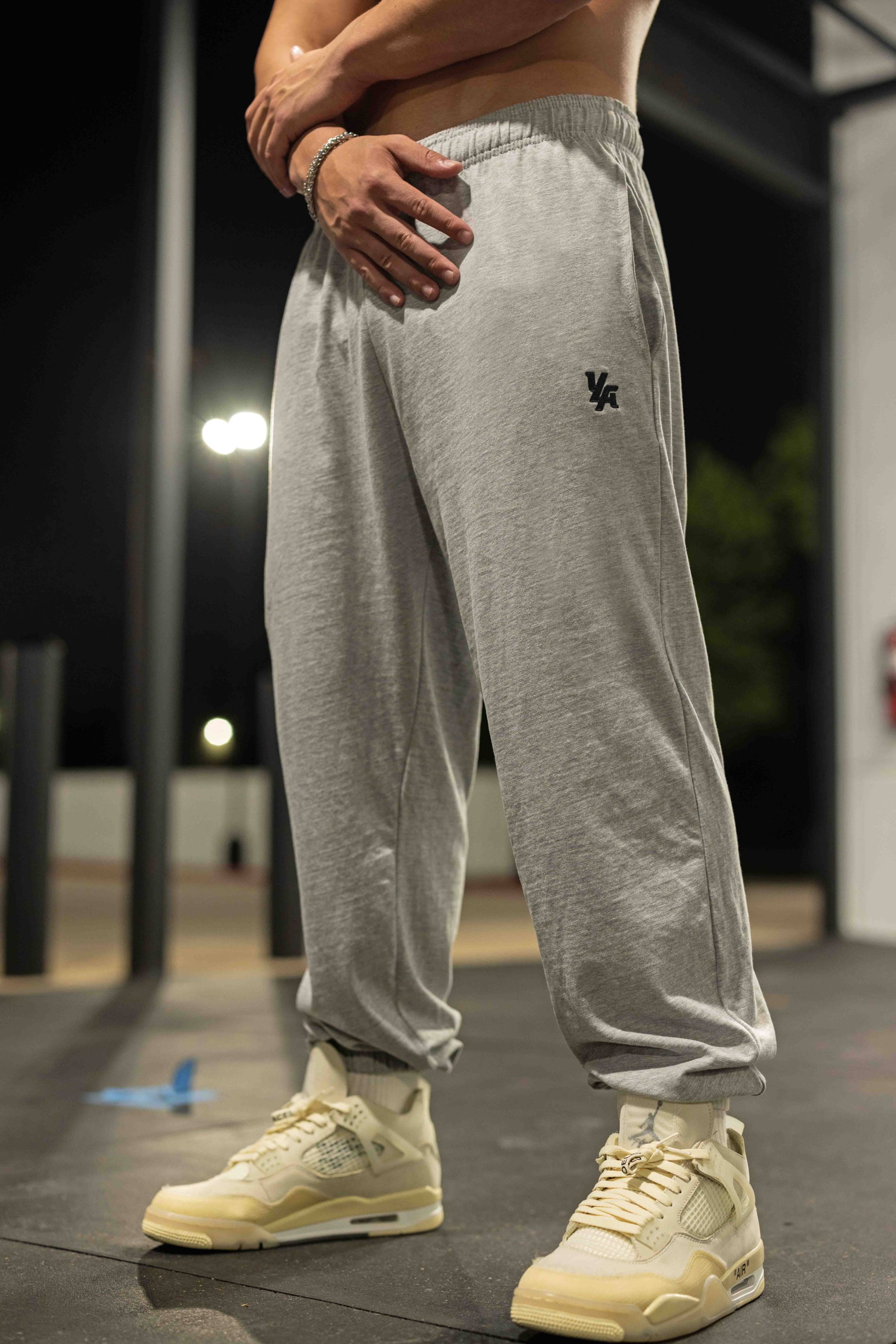 YoungLA 231 Pump Cover Joggers Heather Grey