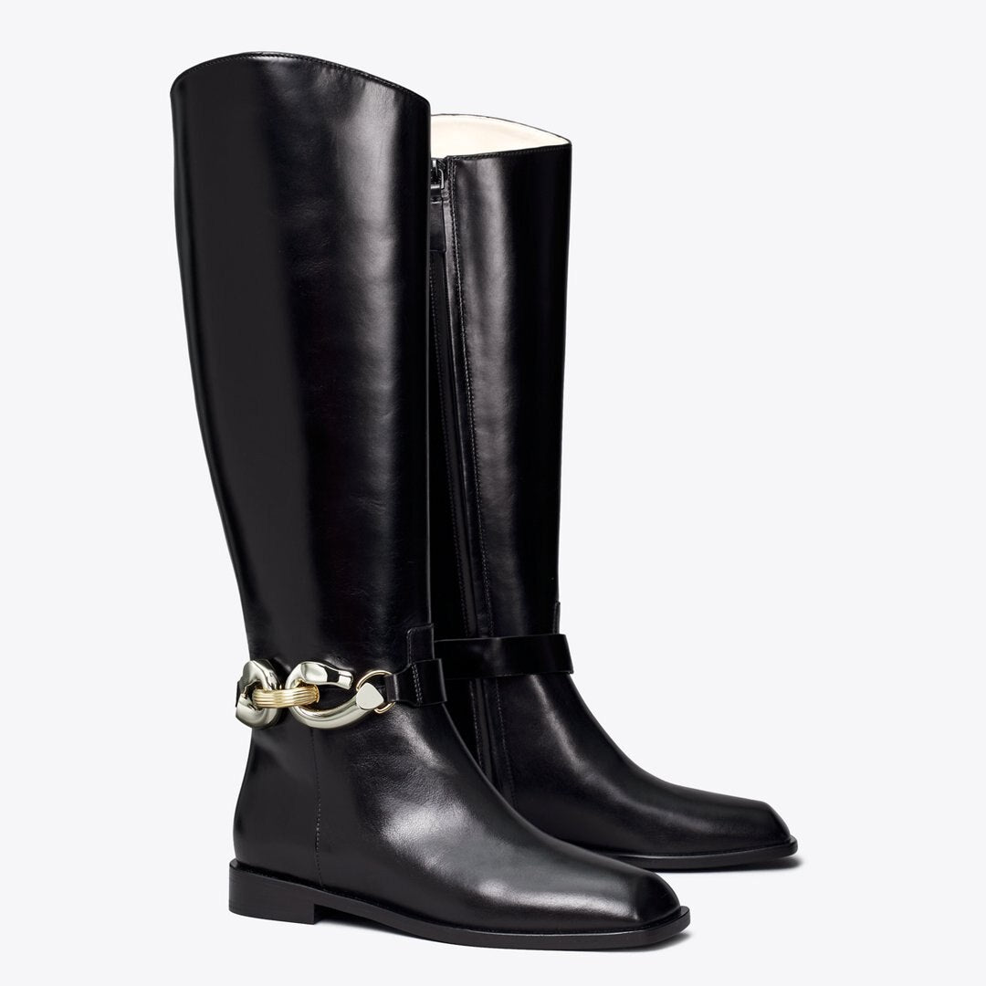 Tory Burch Jessa Riding Boot PERFECT BLACK