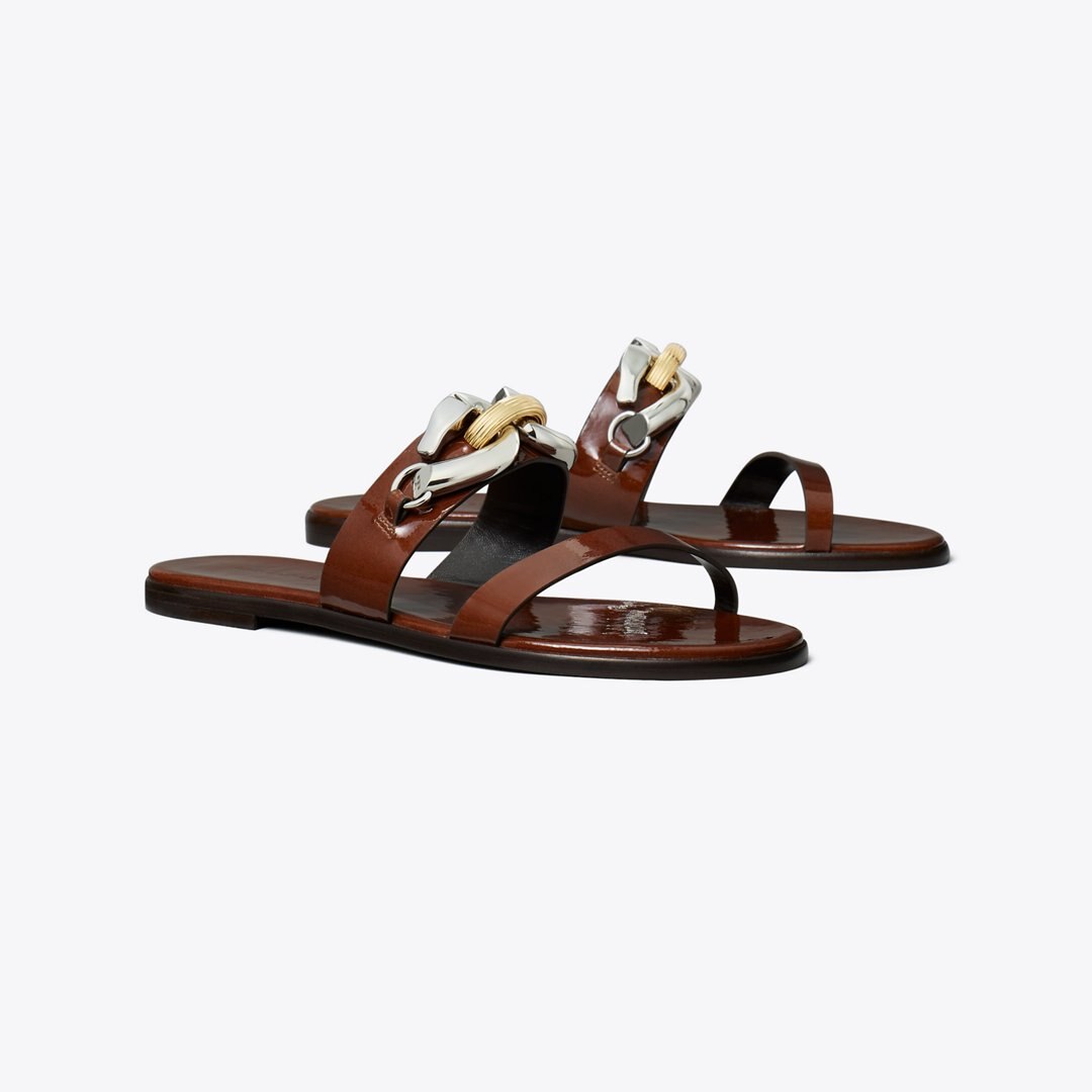 Tory Burch Jessa Two-Strap Sandal RUSSET BROWN