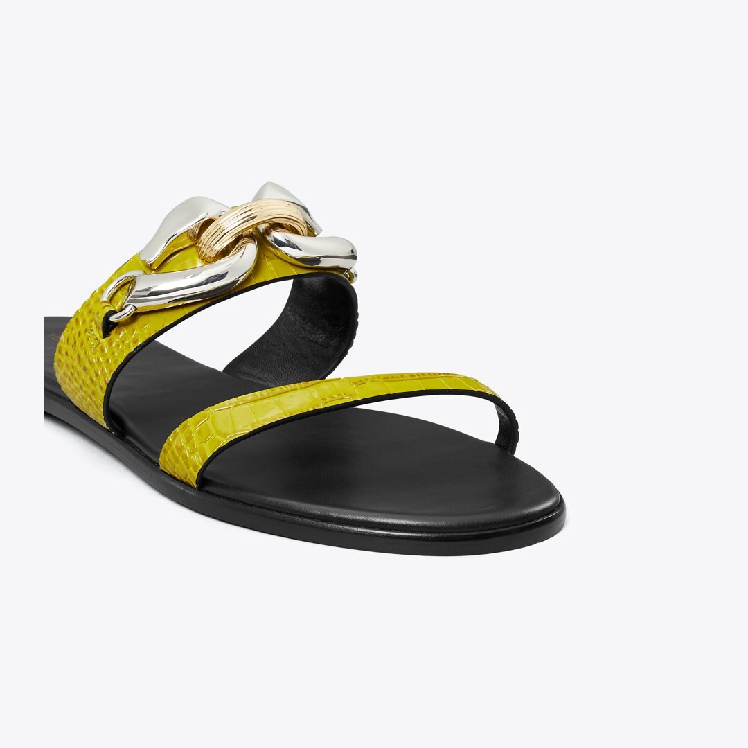 Tory Burch Jessa Two-Strap Sandal GREEN TOMATO