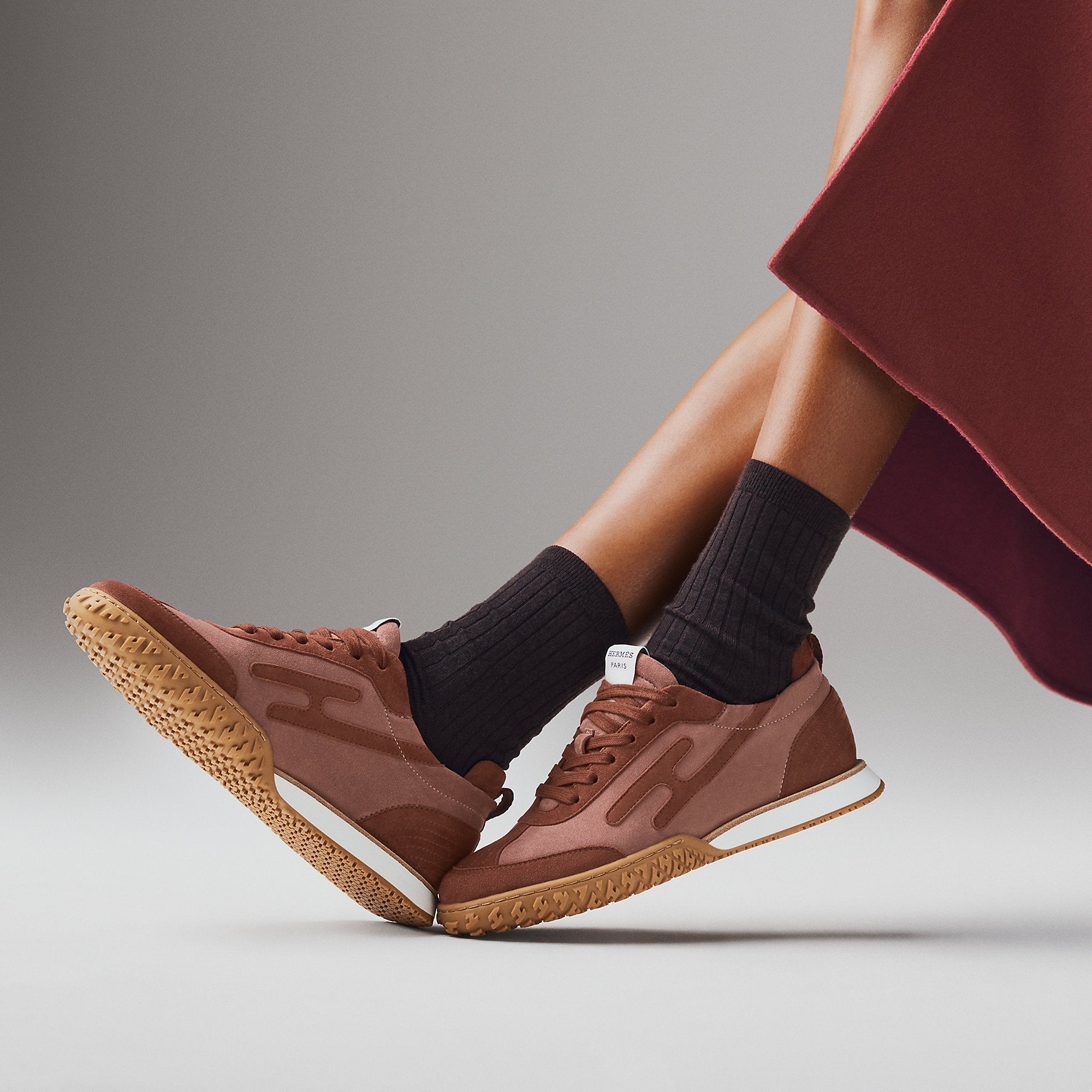 Hermes Jet Sneaker Rose Antique