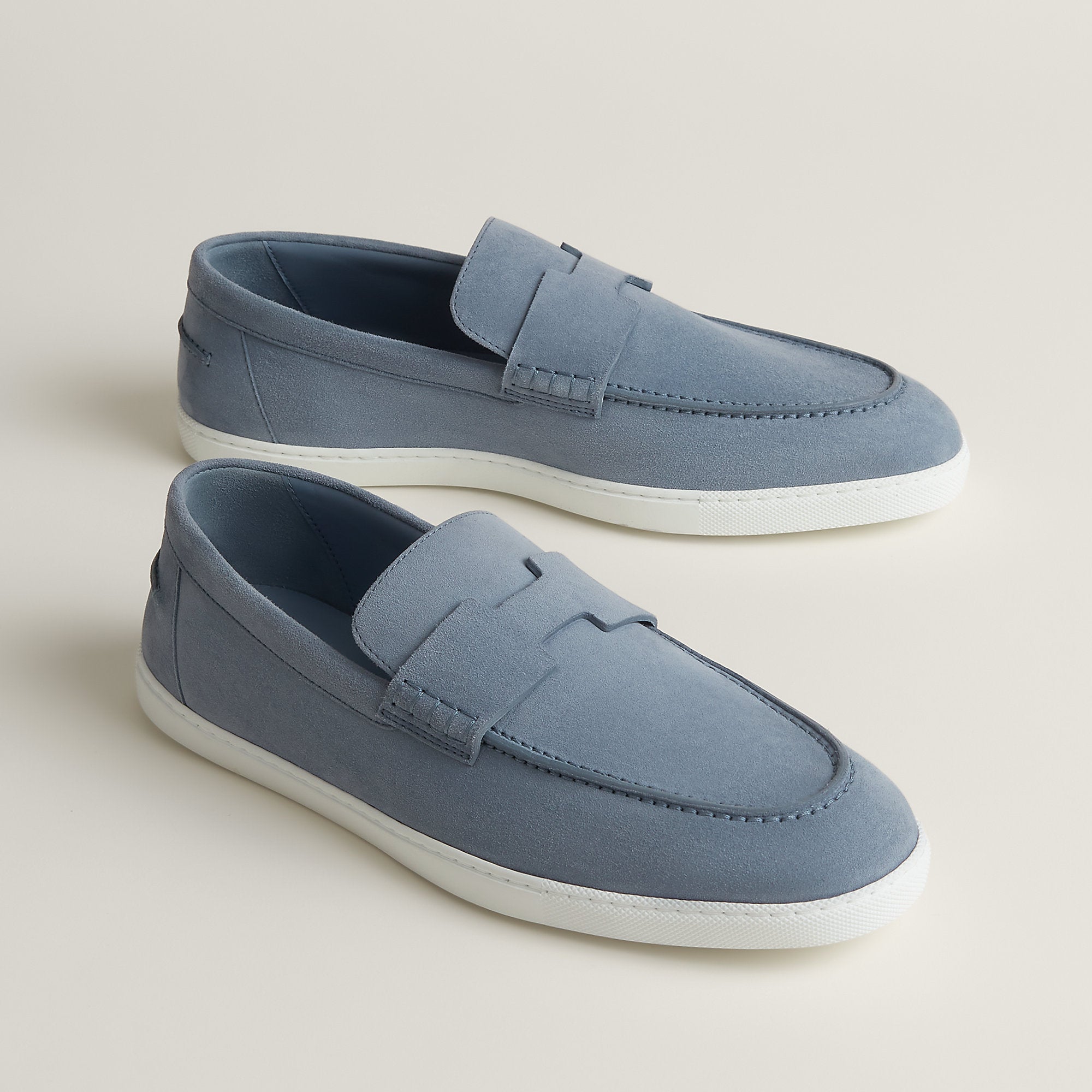 Hermes Job Loafer Bleu Grignon