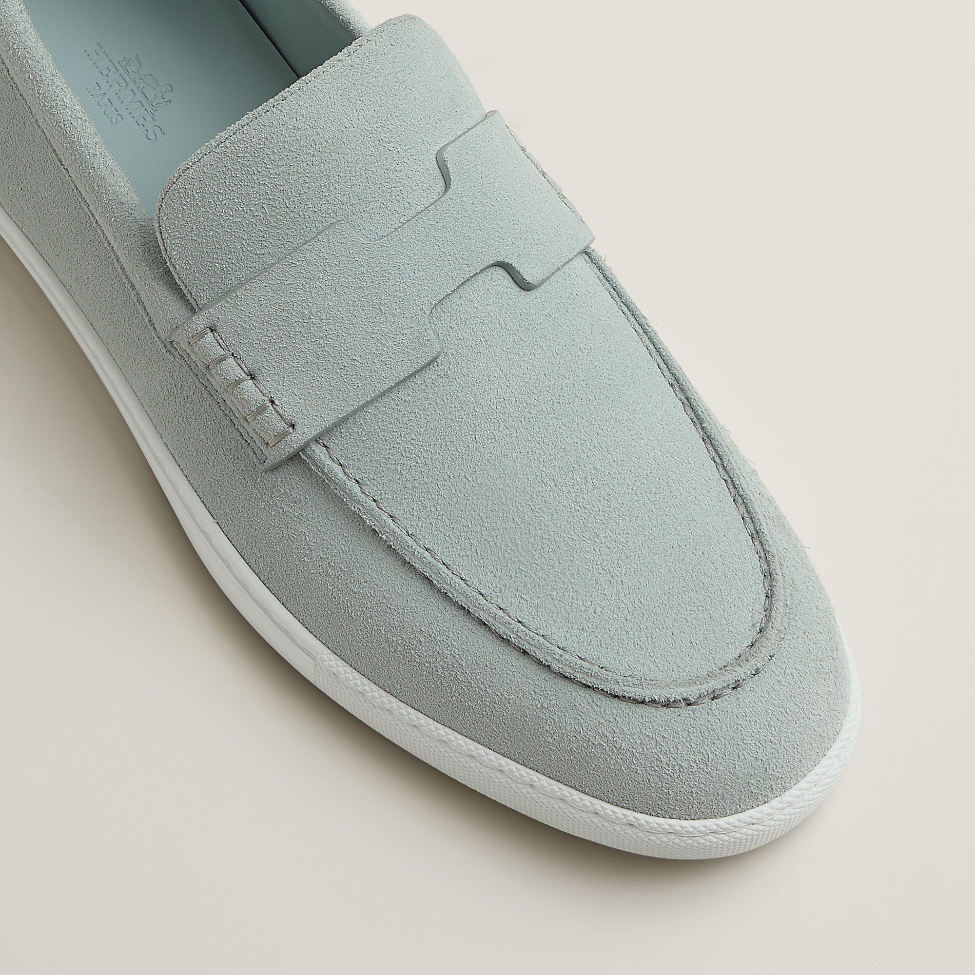 Hermes Job Loafer Bleu Glacier