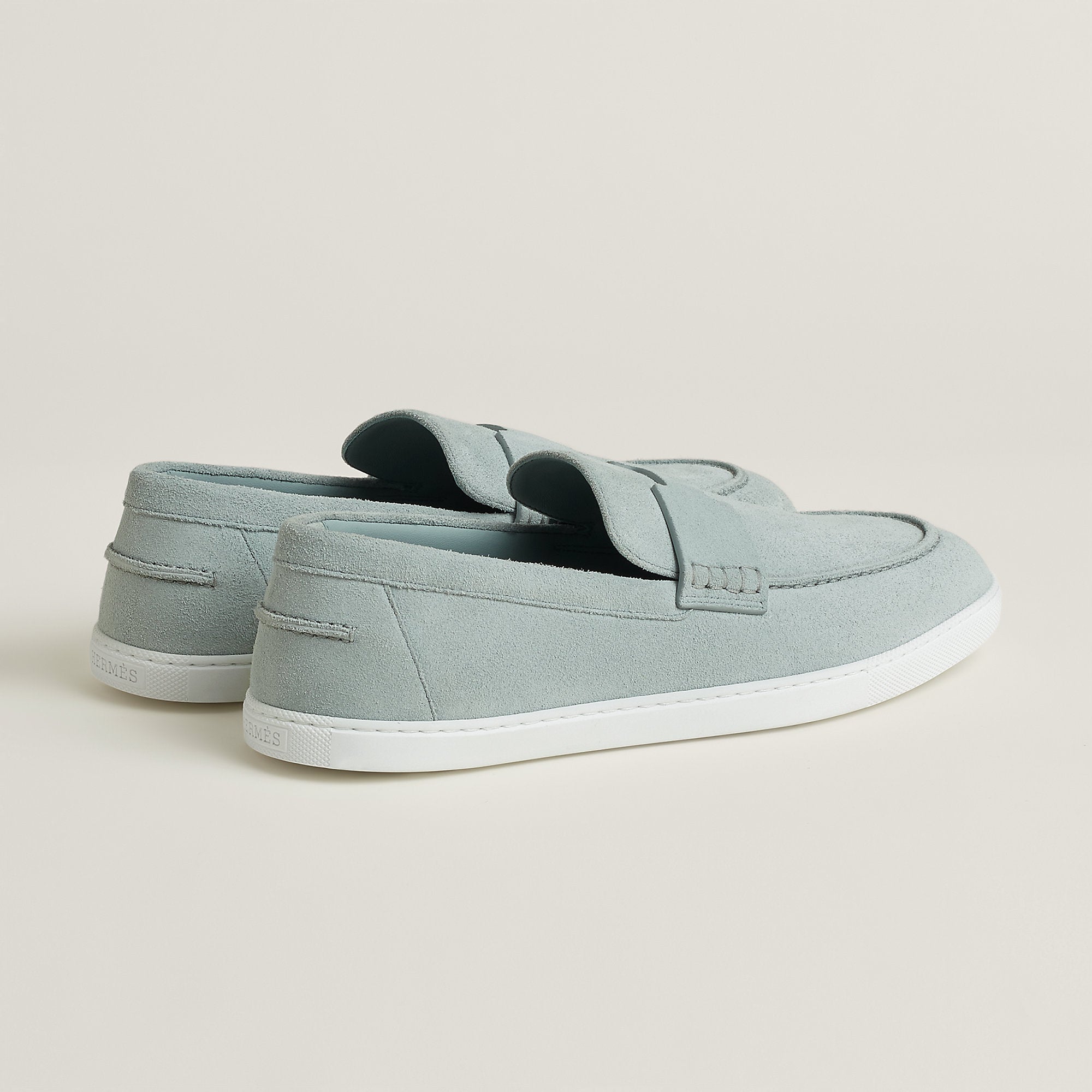 Hermes Job Loafer Bleu Glacier