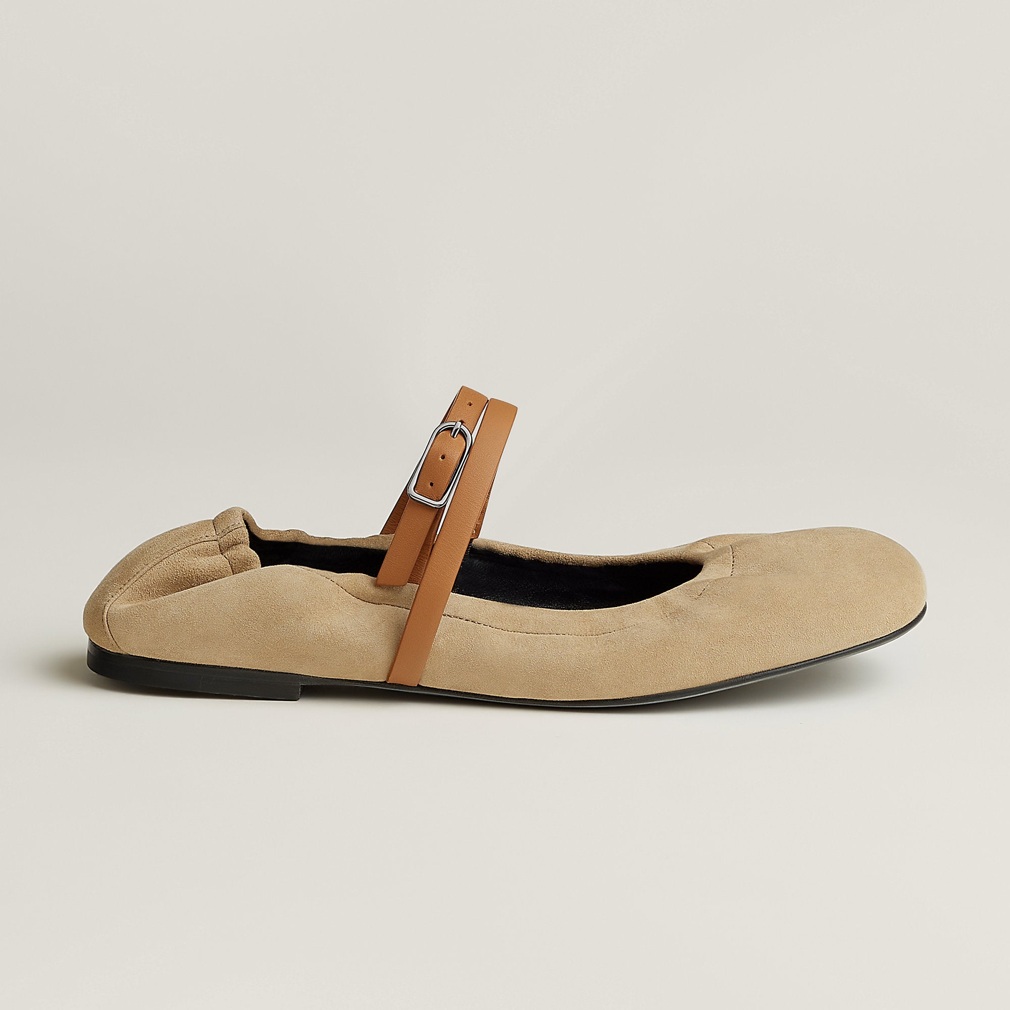 Hermes Jolly Ballet Flat Beige Lin