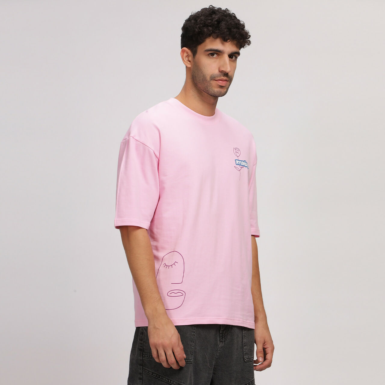 Pink Line Art Tee