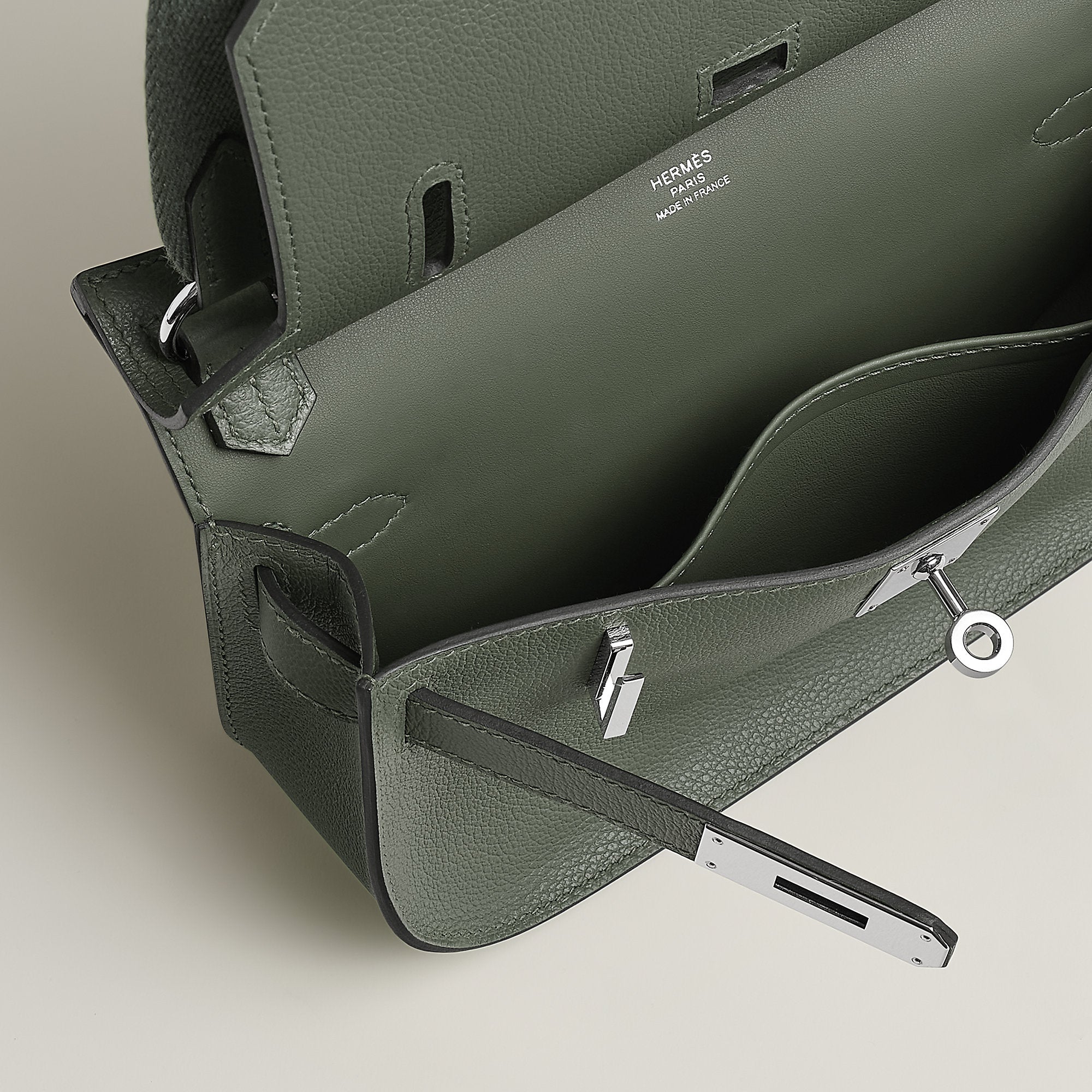 Hermes Jypsiere Mini Bag Vert Amande